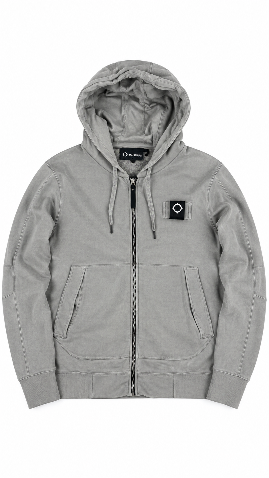 Sweat-shirt Hoodie Zippé Ma.Strum gris taille L, seconde main authentifiée NB08 — vue 1