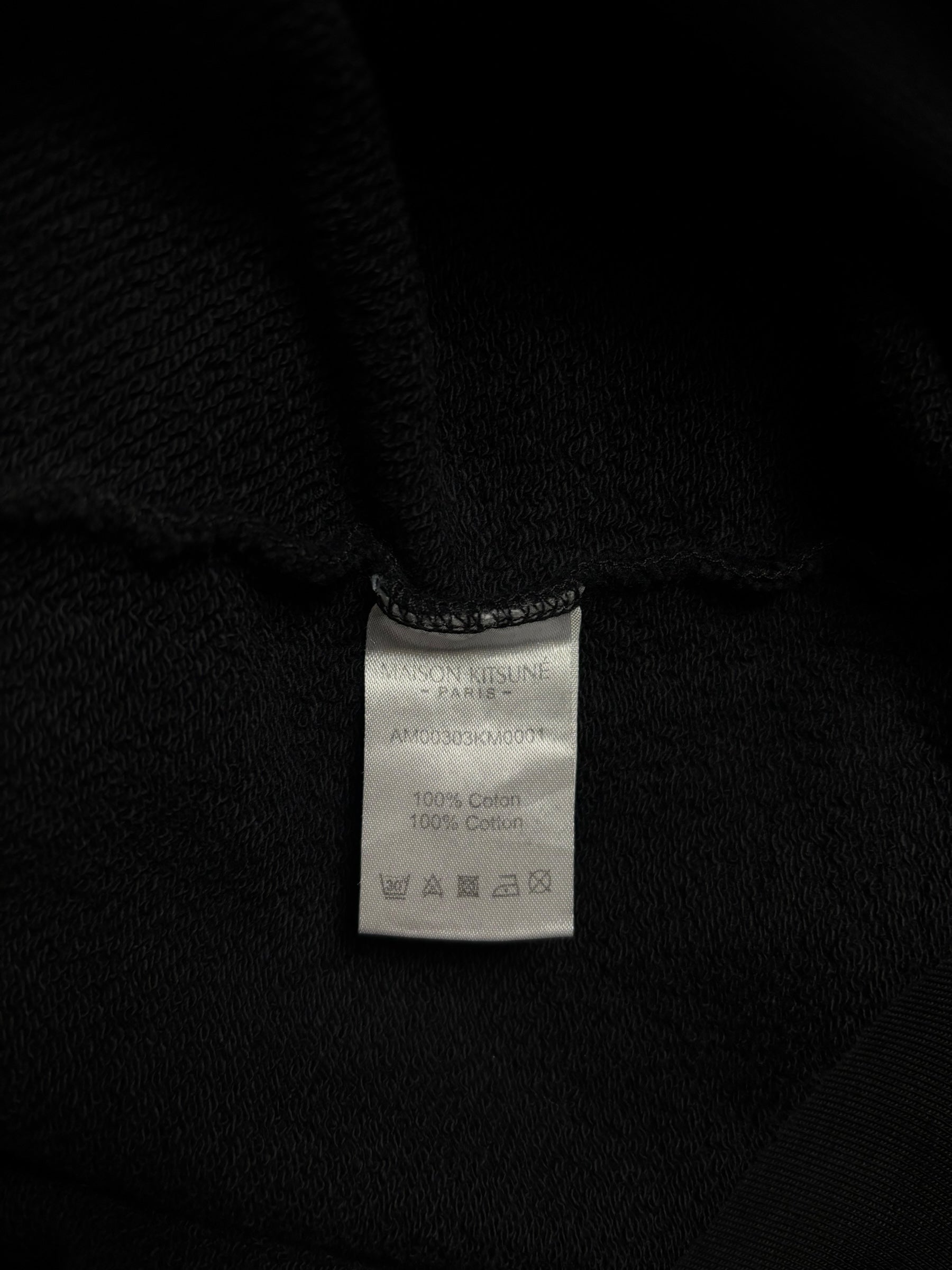 Pull Maison Kitsuné noir taille XS - Logo et étiquette