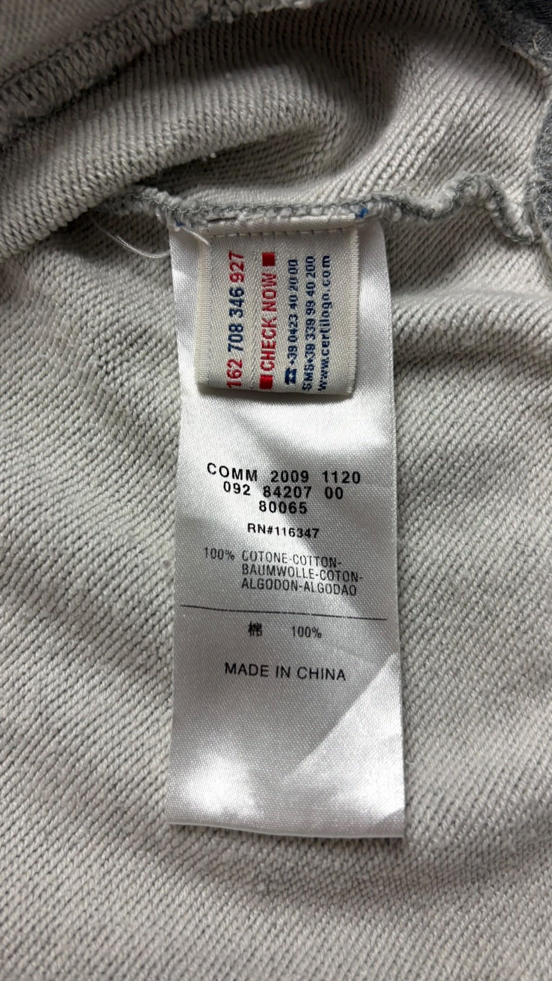 Cardigan Moncler gris taille XXL - Logo et étiquette