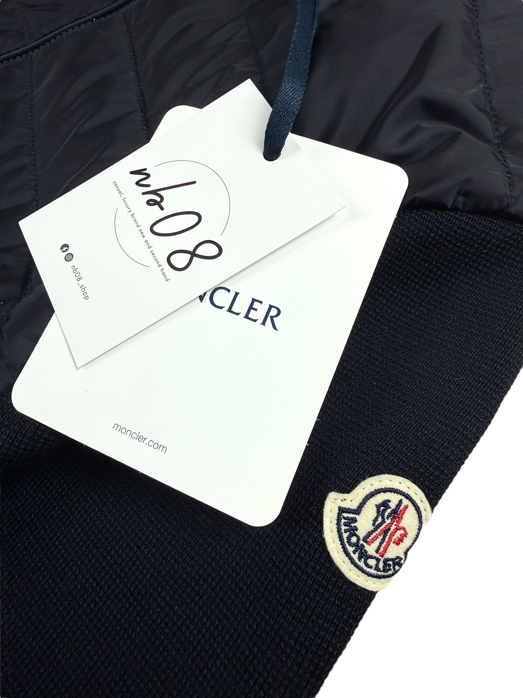 Cardigan Moncler marine taille S - Détail