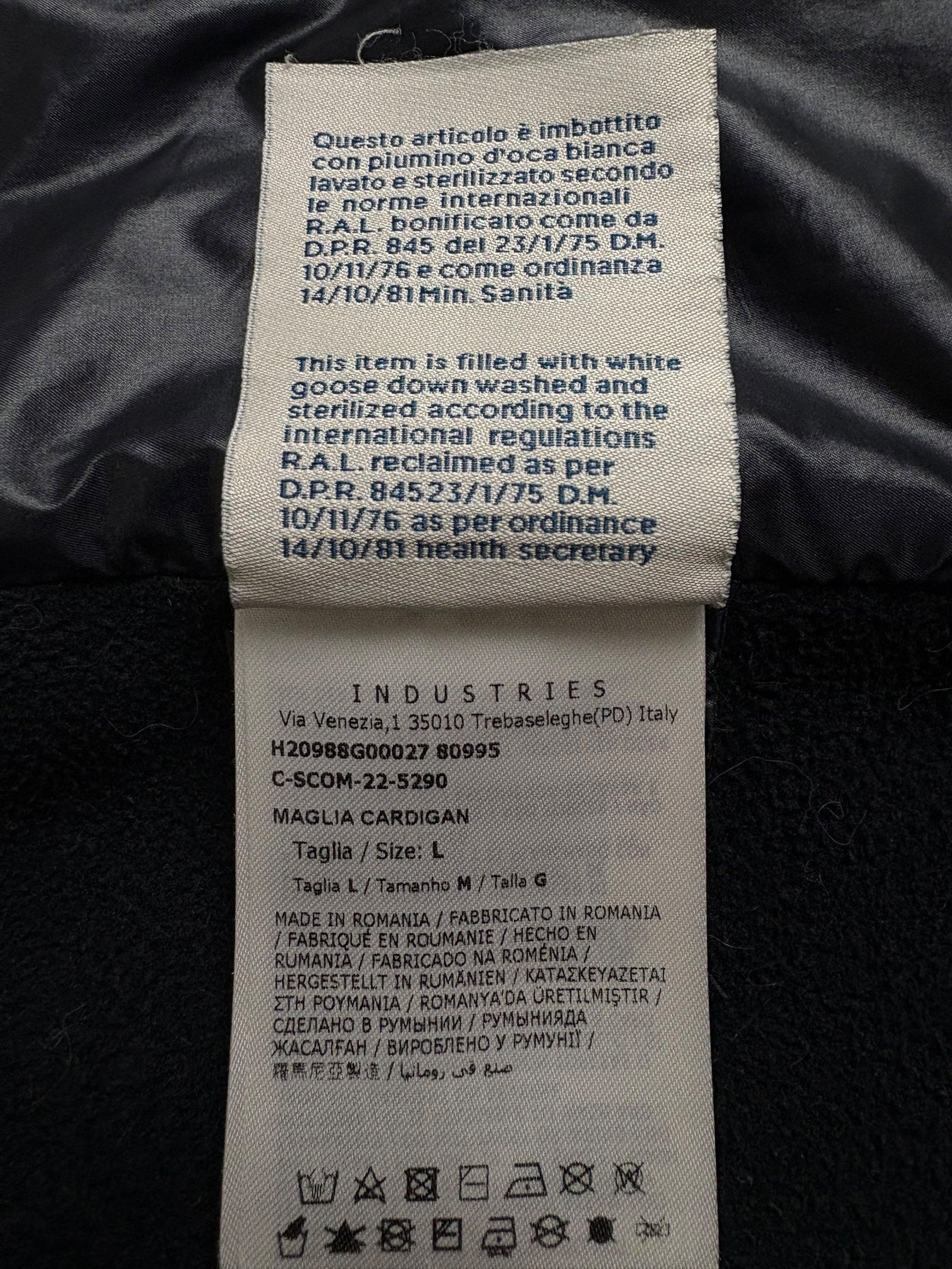 Cardigan Moncler noir taille L - Logo et étiquette