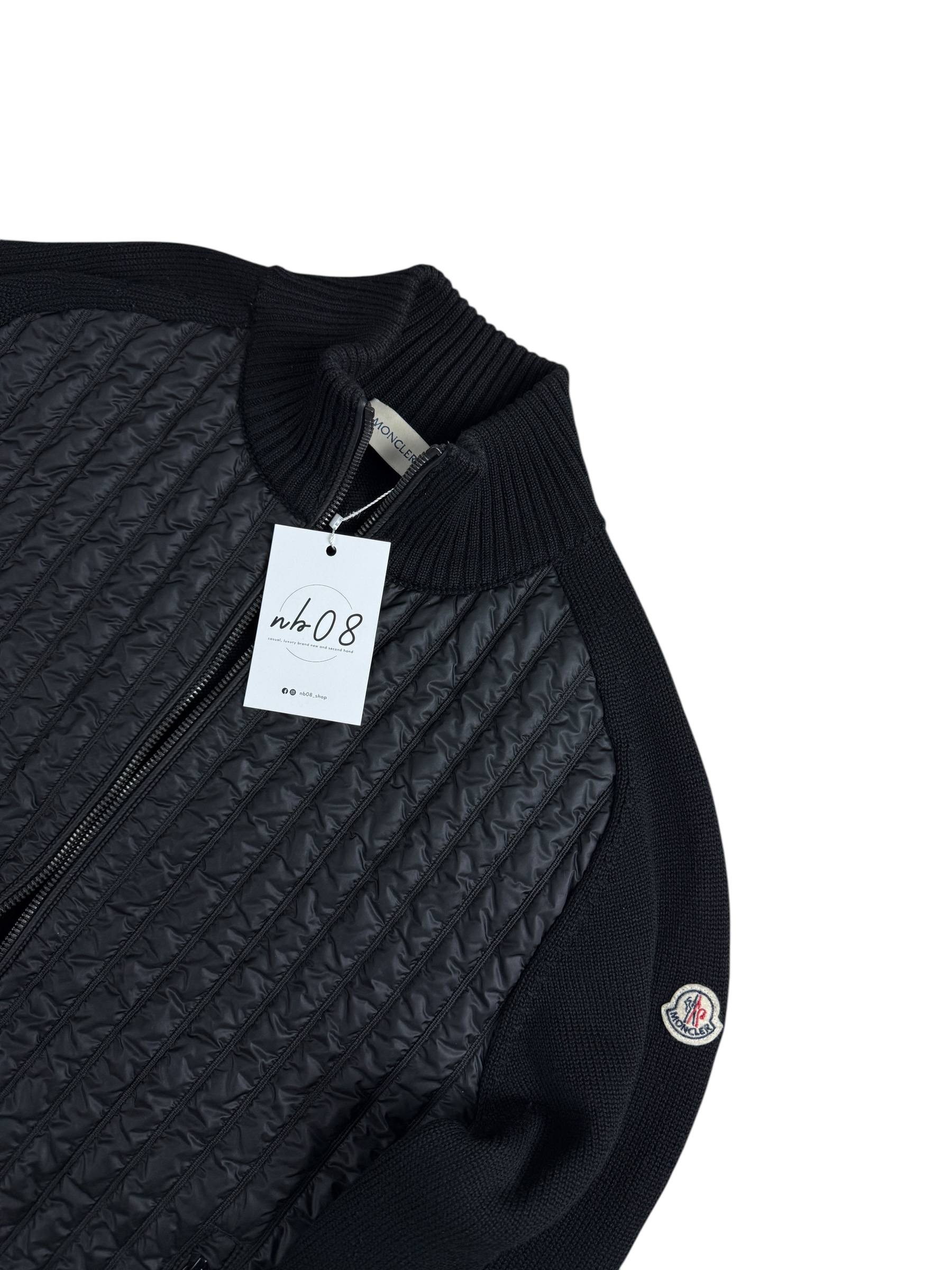 Cardigan Moncler noir taille S - Détail