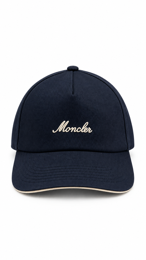 Casquette Moncler Logo Brodé - Marine - Taille UNI - Neuf