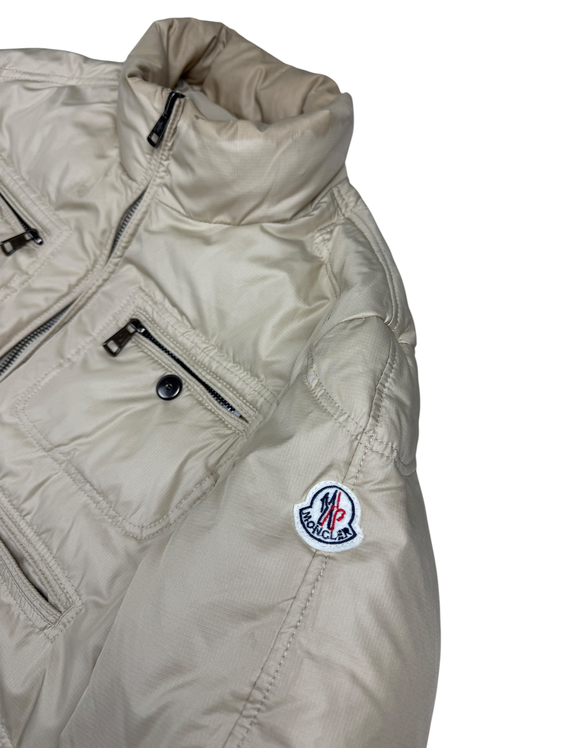 Doudoune Moncler crème taille 5 - Détail