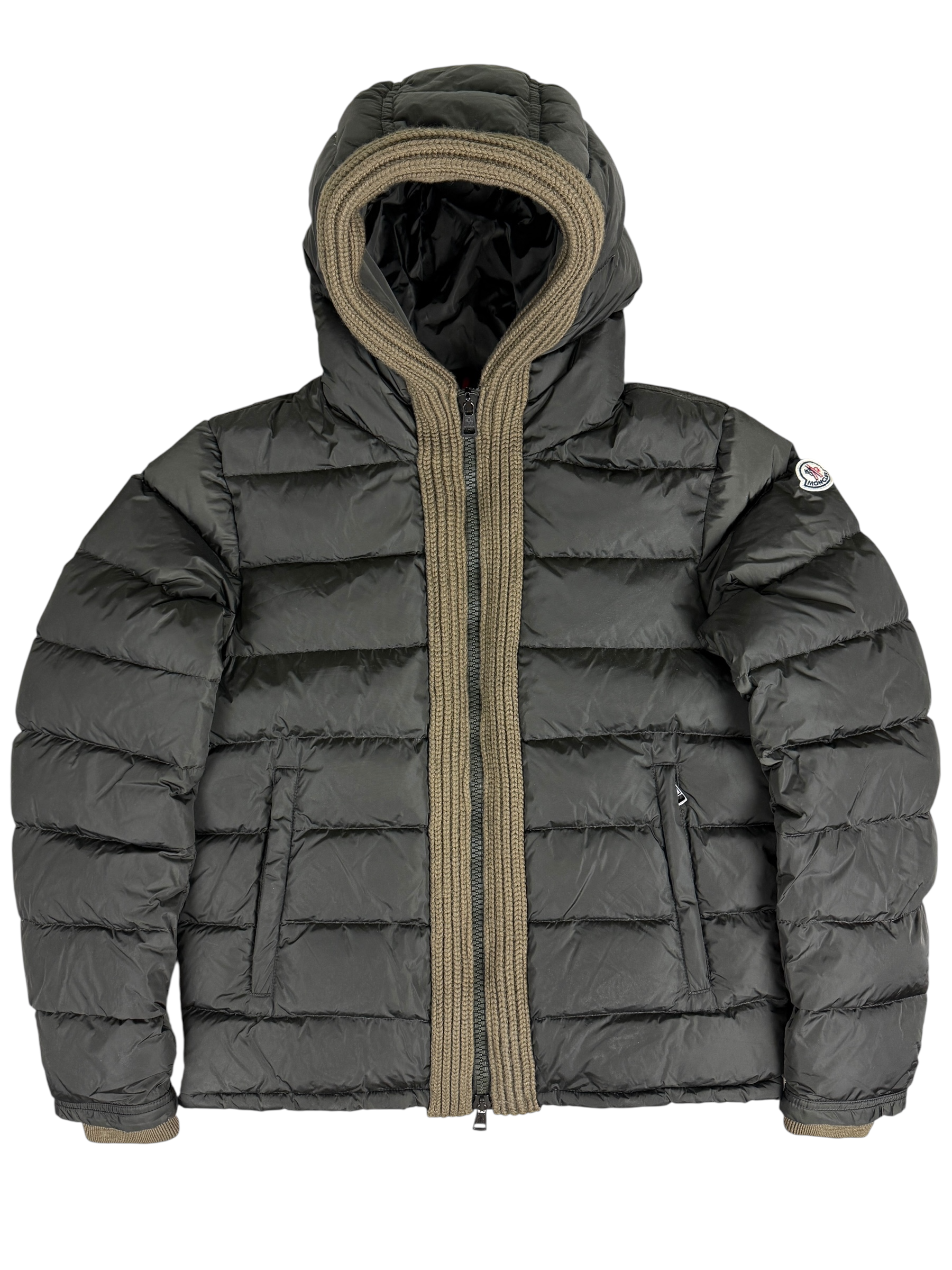 Doudoune Moncler kaki taille 3 - Vue de face