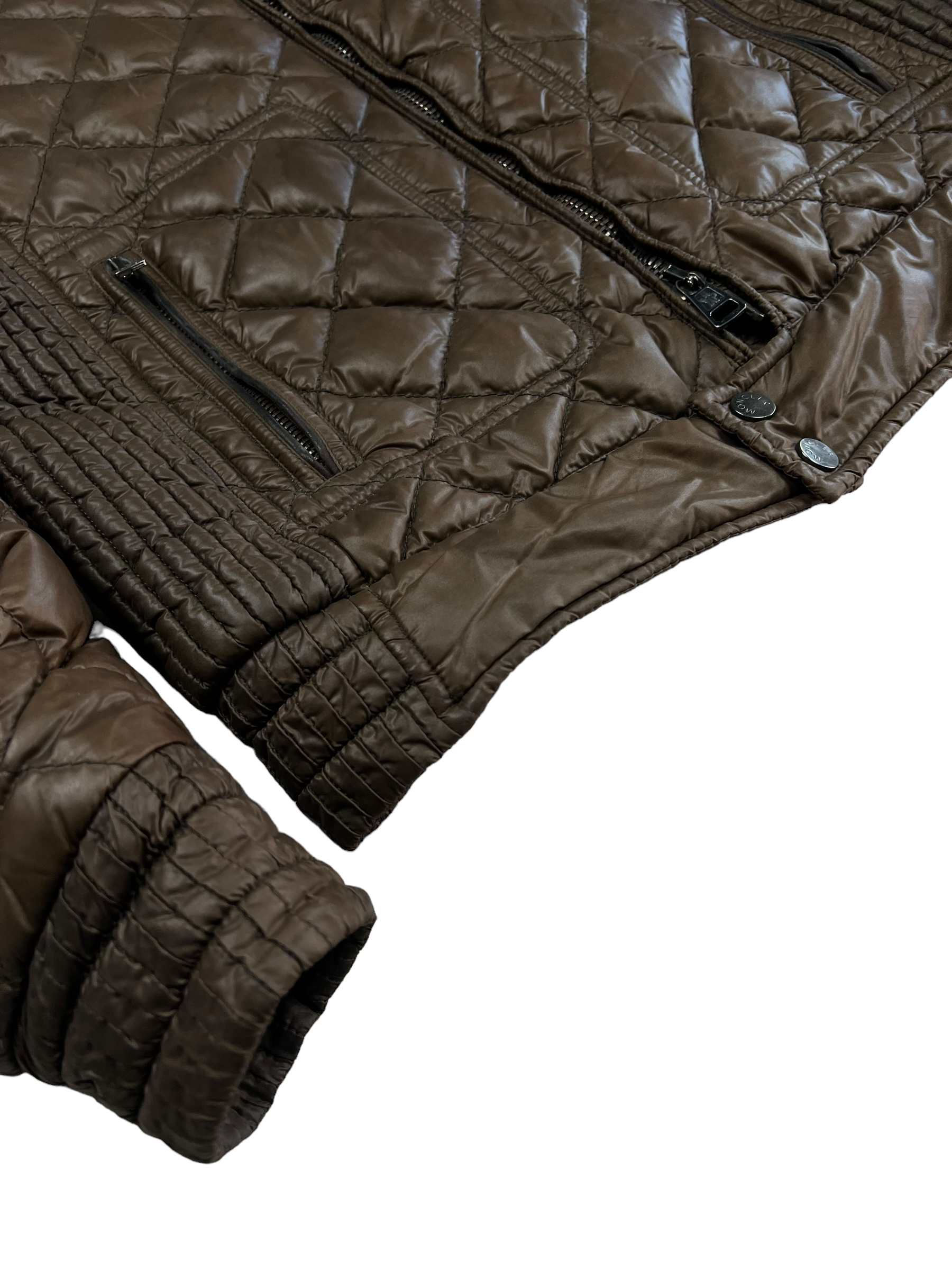 Doudoune Moncler marron taille M - Vue 7