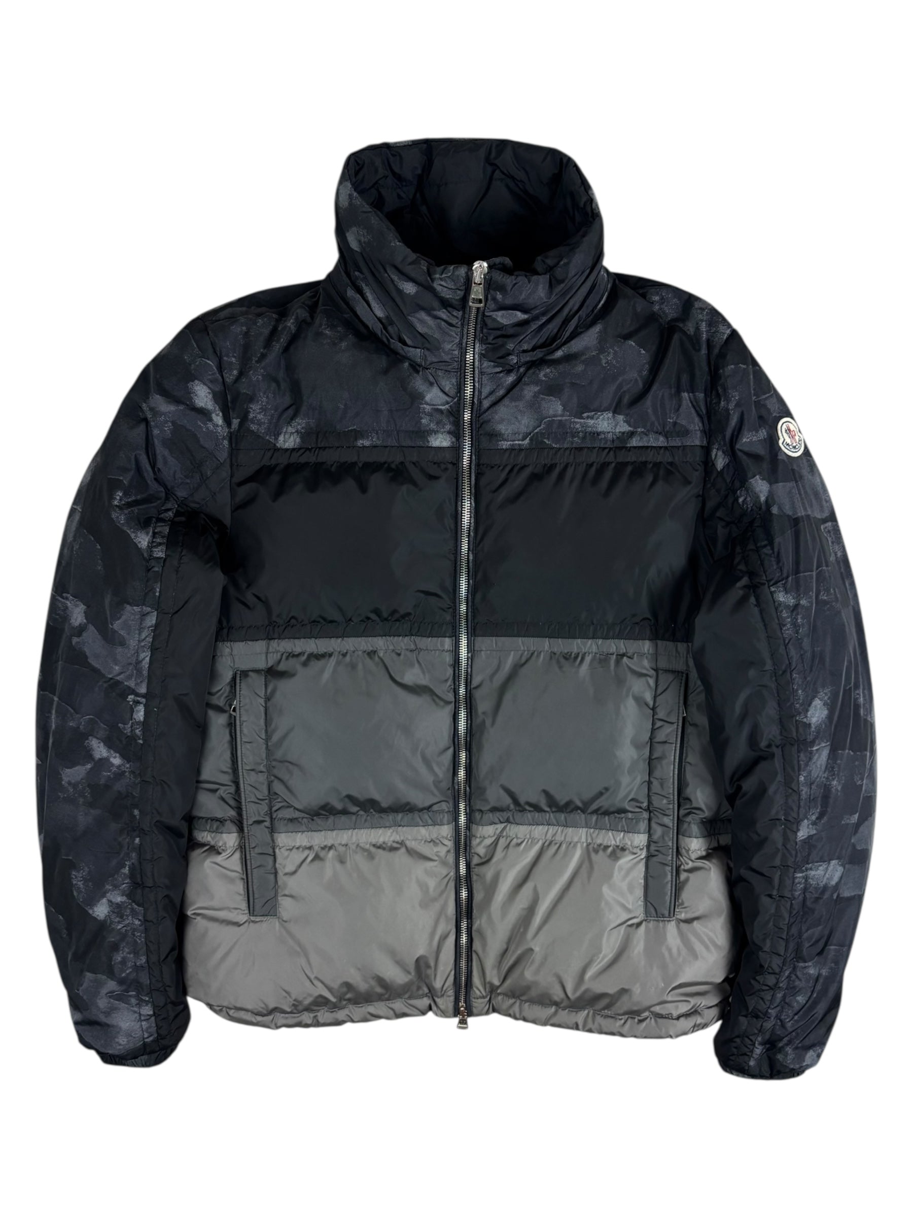 Doudoune Moncler noir / gris taille 3 - Vue de face