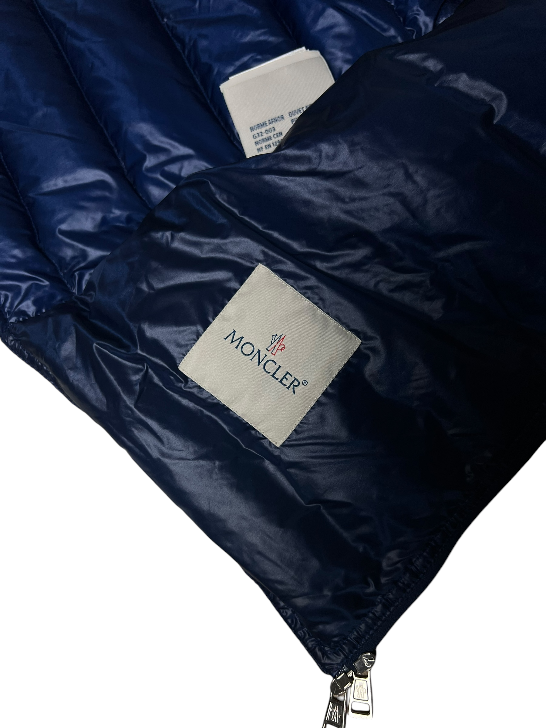 Gilet Moncler bleu taille S - Détail