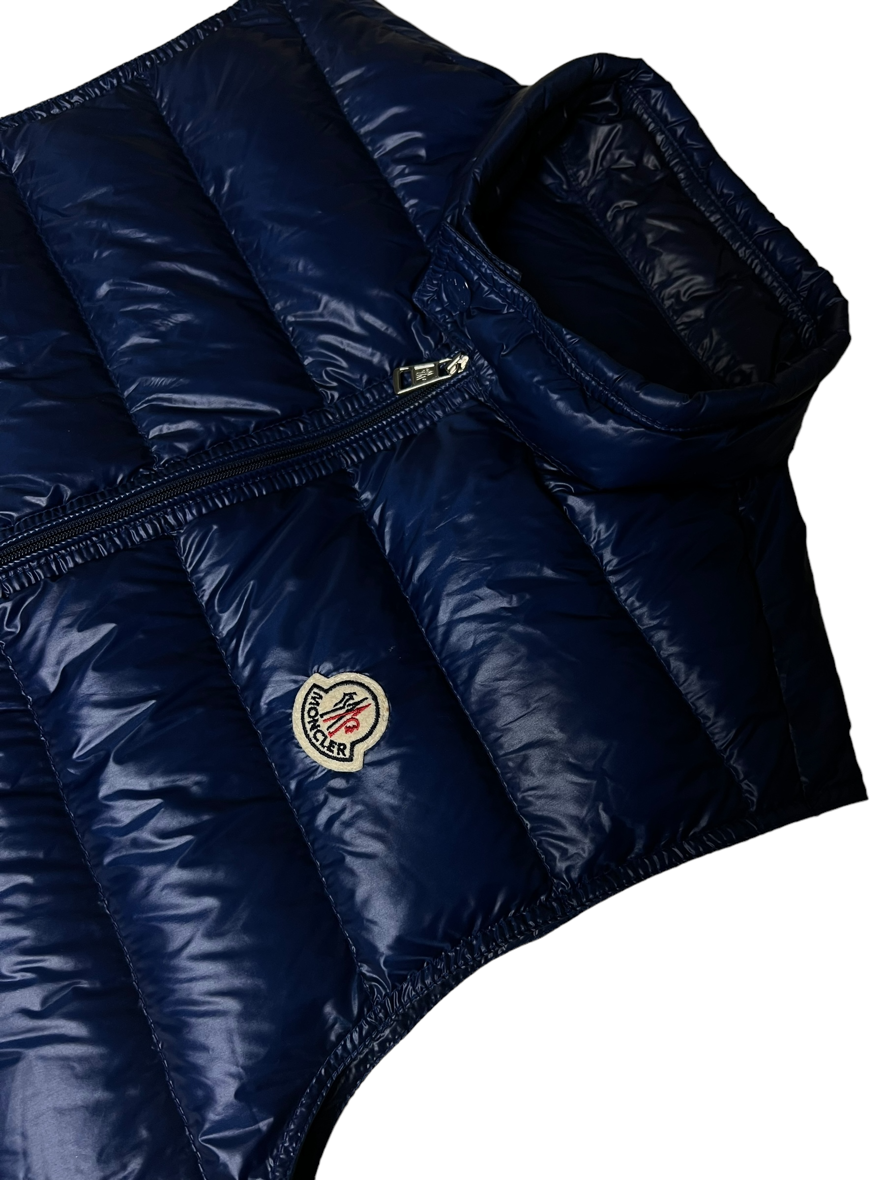 Gilet Moncler bleu taille S - Vue de dos