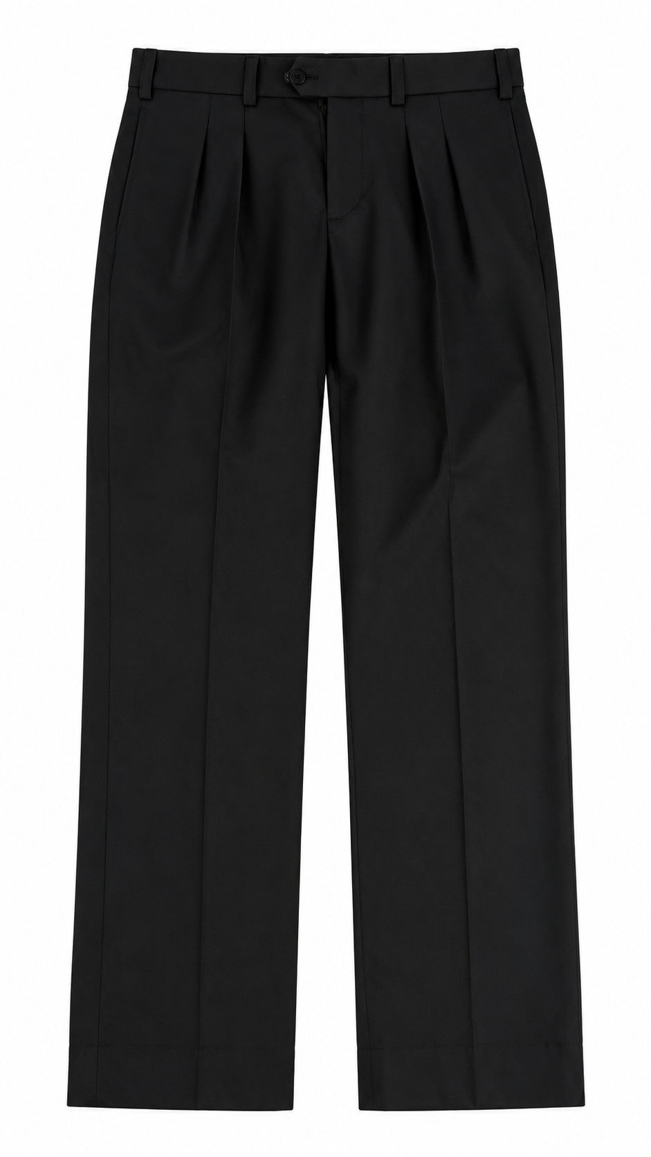 Pantalon Moncler à Pinces en Laine Vierge noir, neuf — vue 1