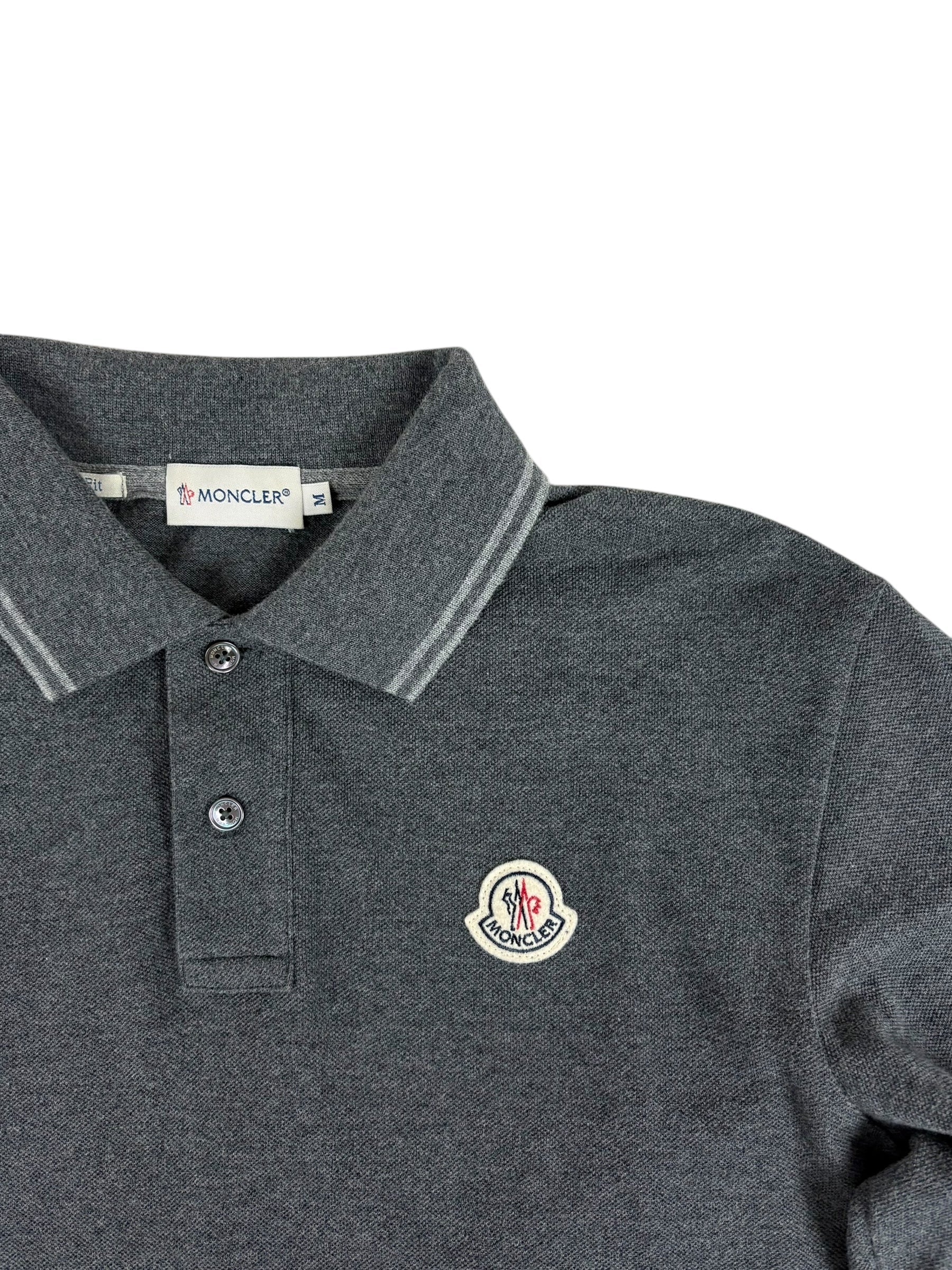 Polo Moncler gris taille M - Vue de dos
