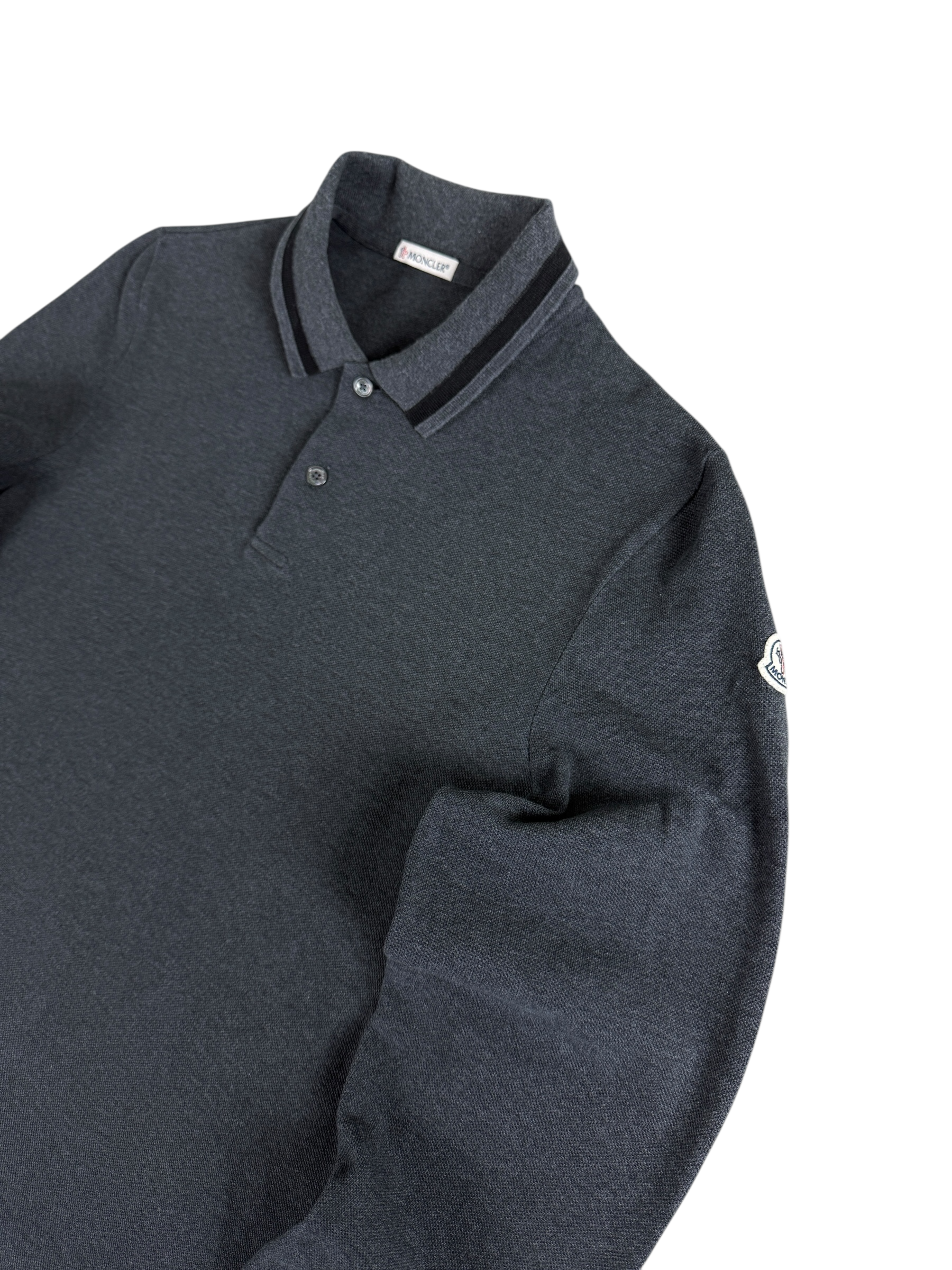 Polo Moncler gris taille M - Vue de dos
