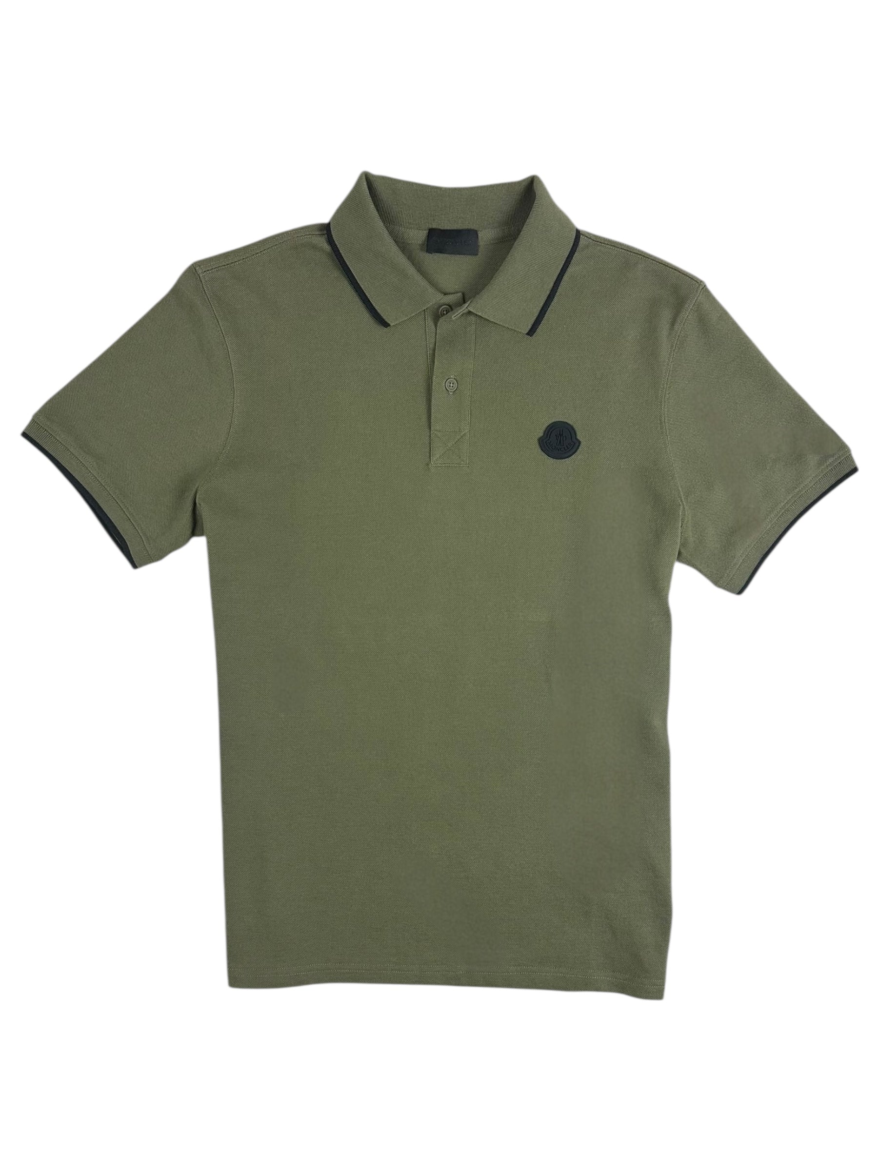 Polo Moncler kaki taille M - Vue de face