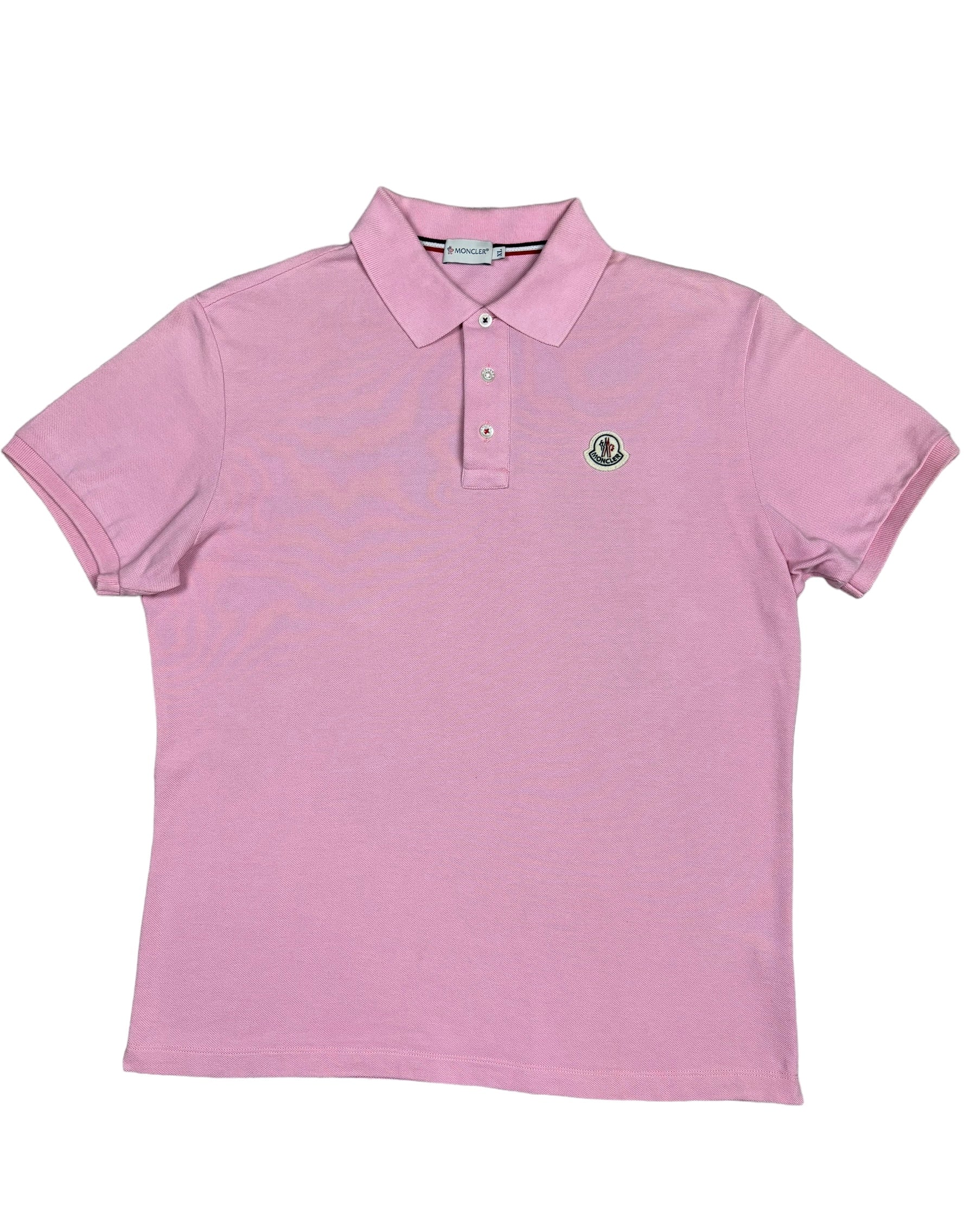 Polo Moncler rose taille XL - Vue de face