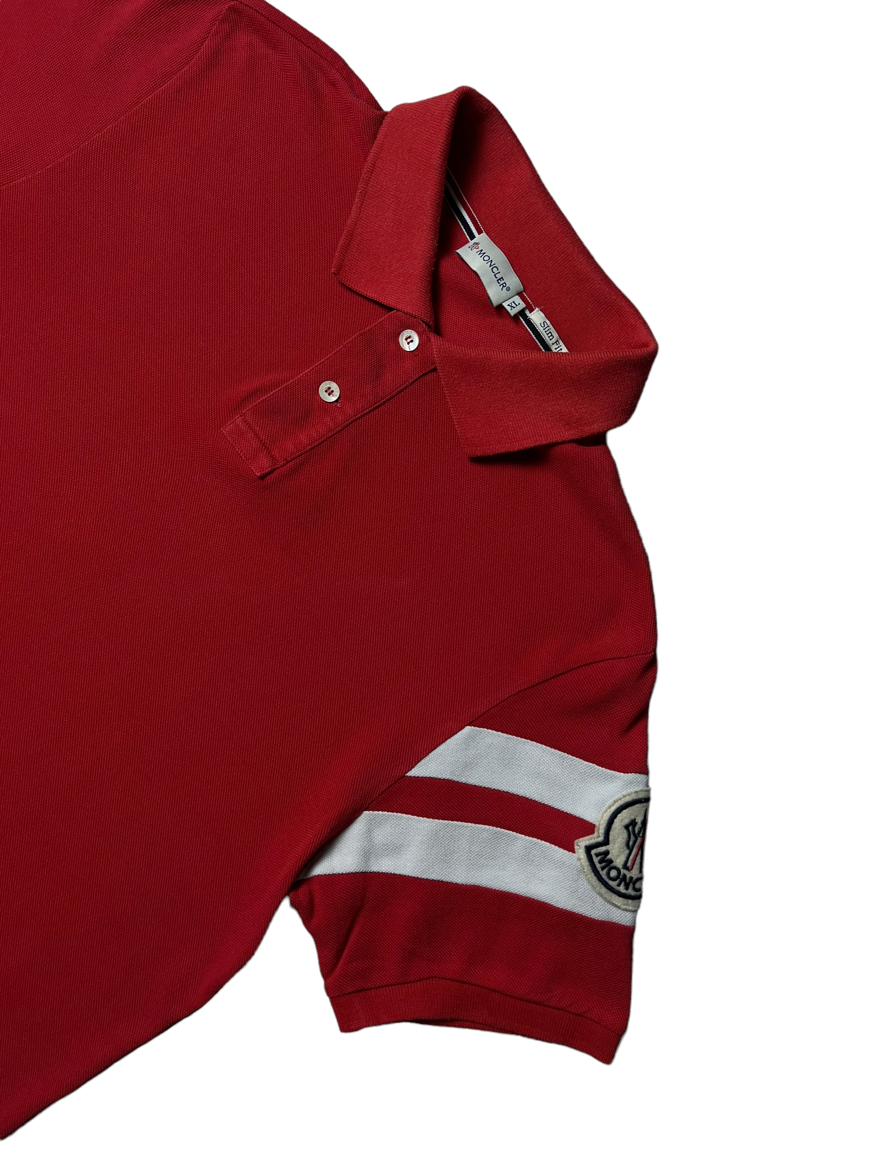 Polo Moncler rouge taille XL - Vue de dos