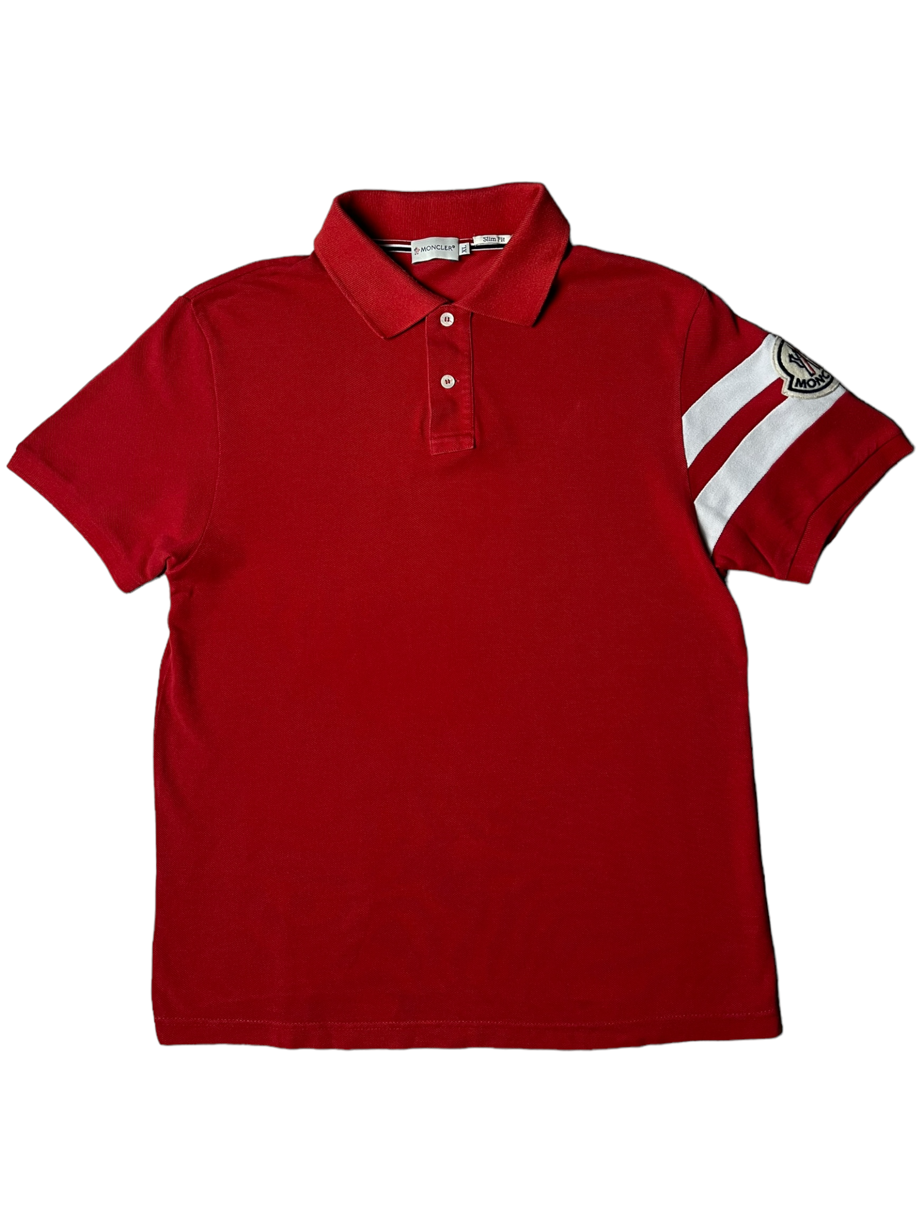 Polo Moncler rouge taille XL - Vue de face