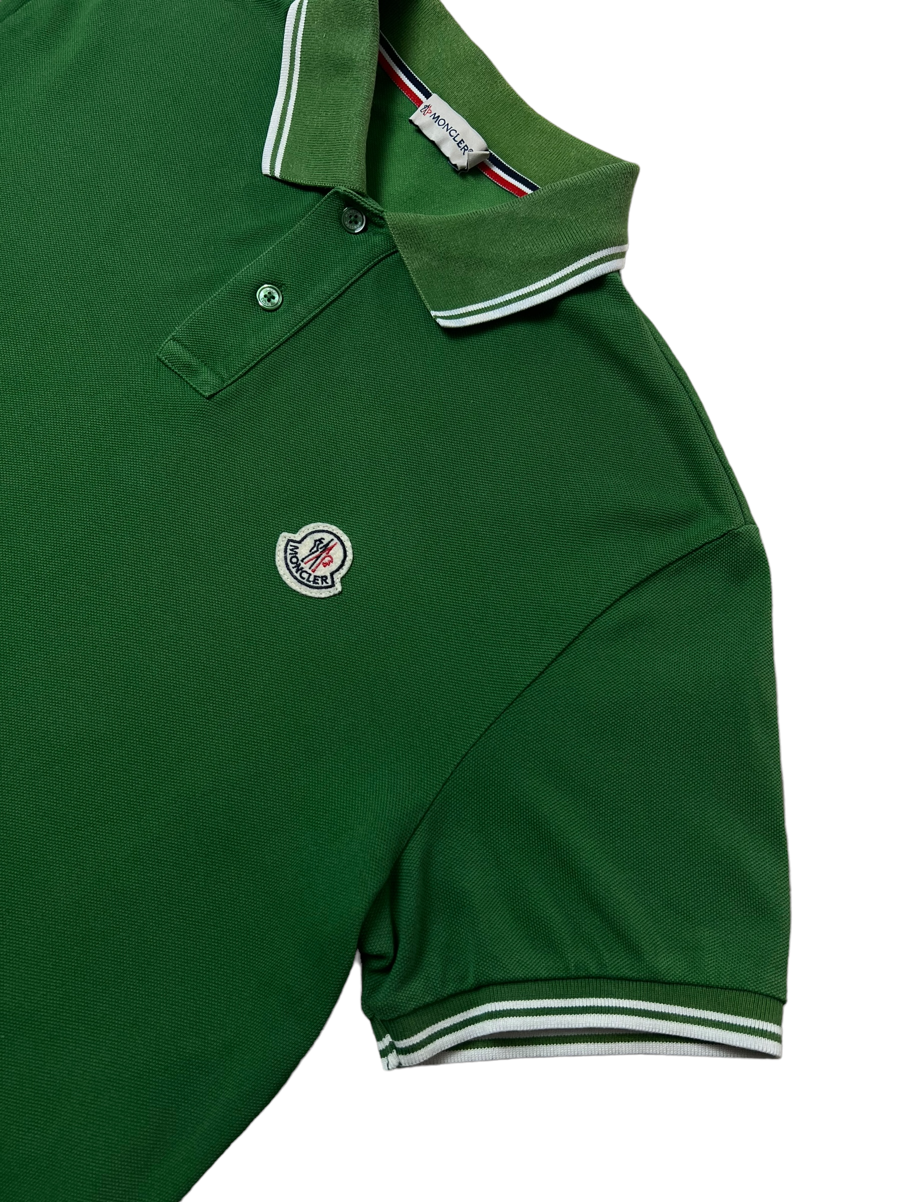 Polo Moncler vert taille L - Vue de dos