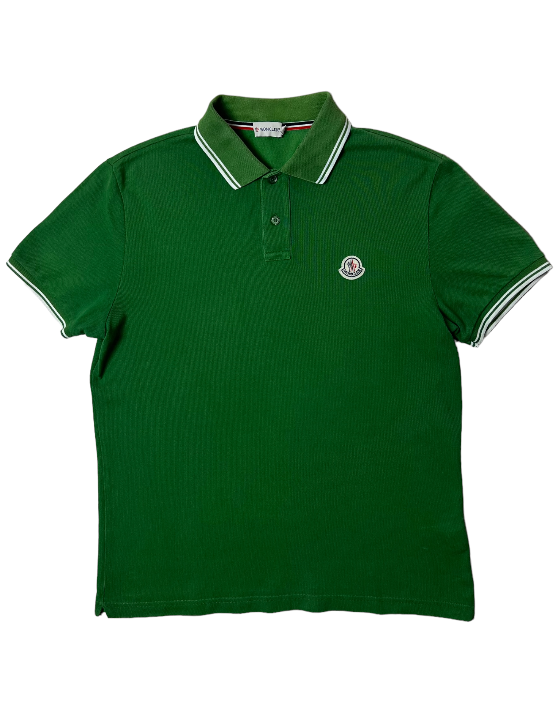 Polo Moncler vert taille L - Vue de face