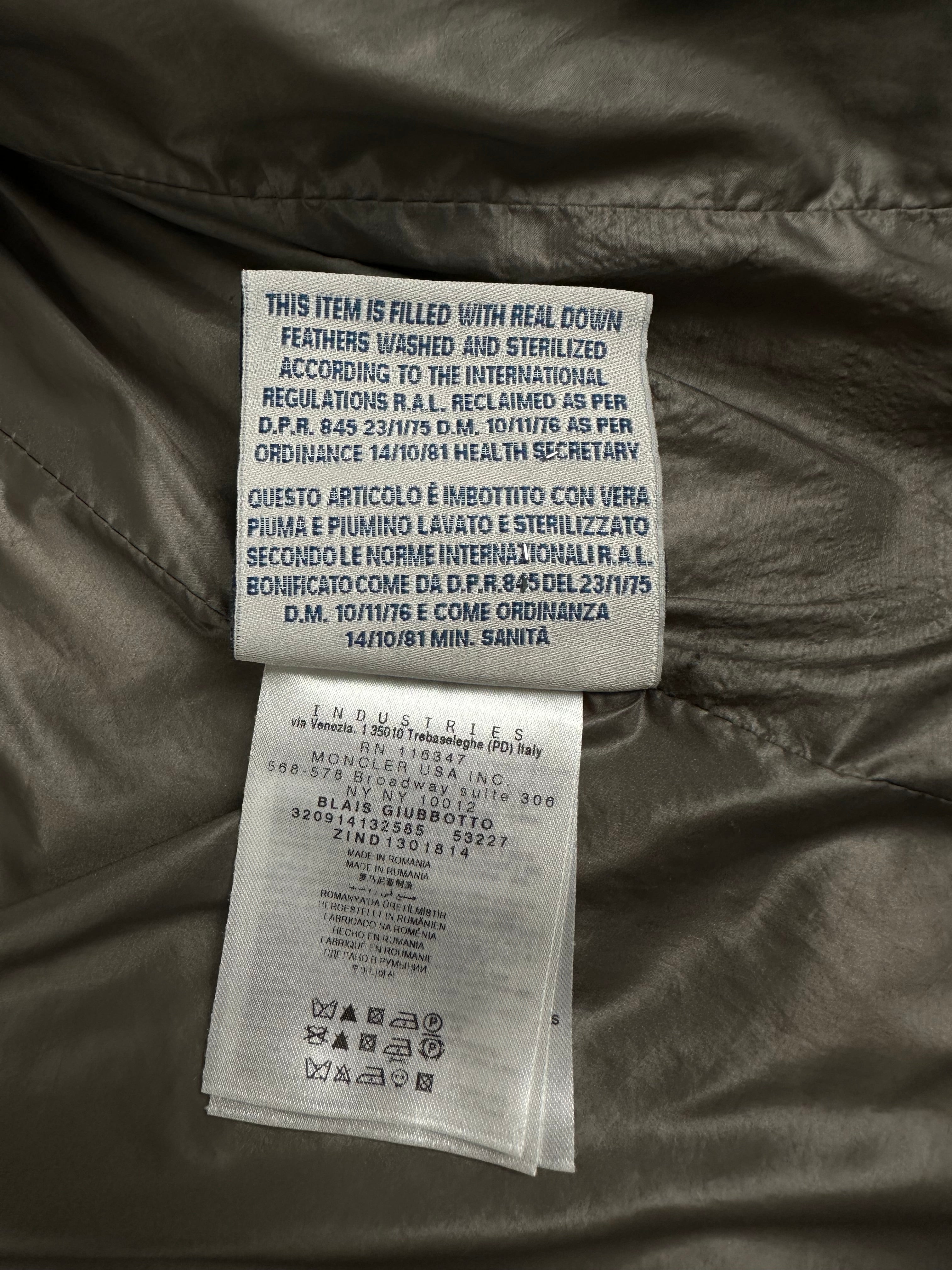 Veste Moncler gris taille 1 - Vue côté