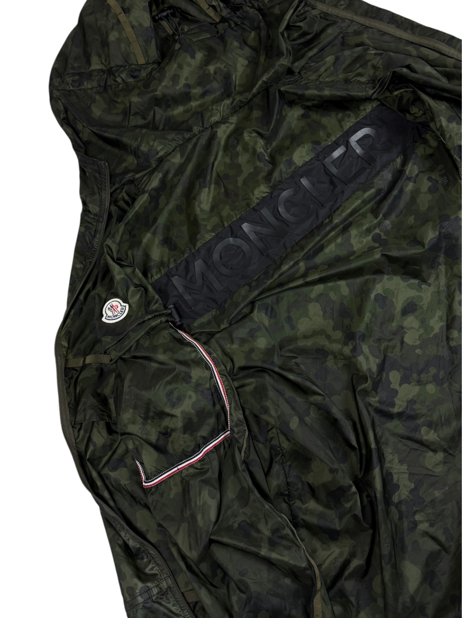 Veste Moncler kaki taille 1 - Vue côté