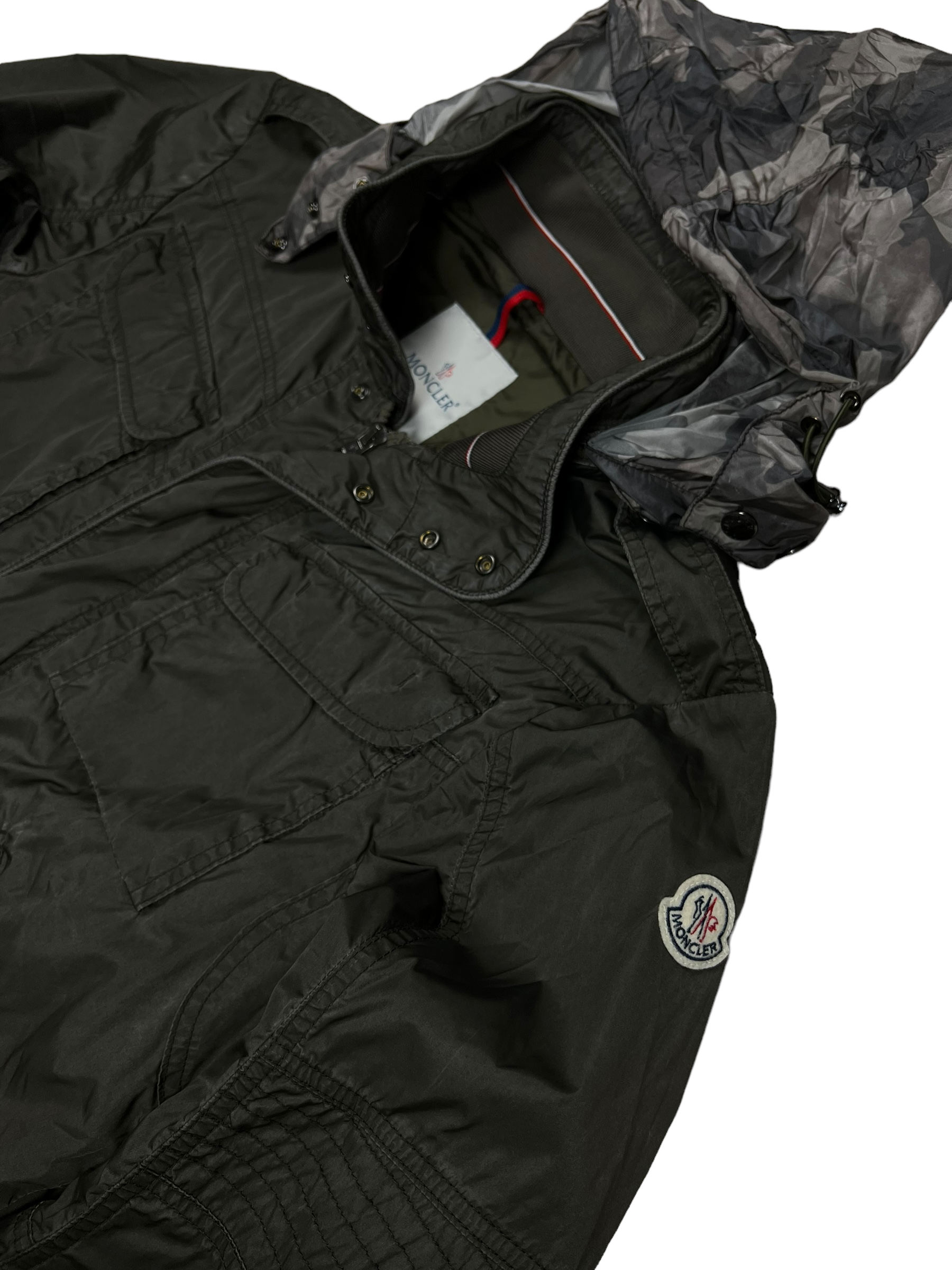 Veste Moncler kaki taille L - Vue de dos