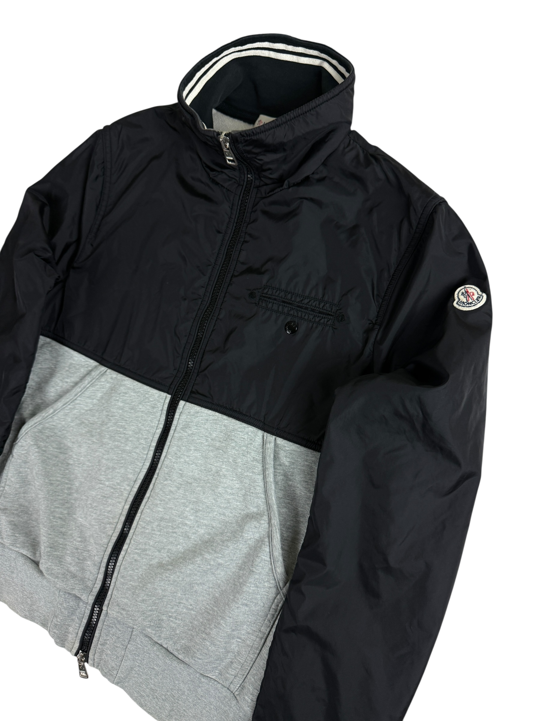 Veste Moncler noir / gris taille M - Vue de dos