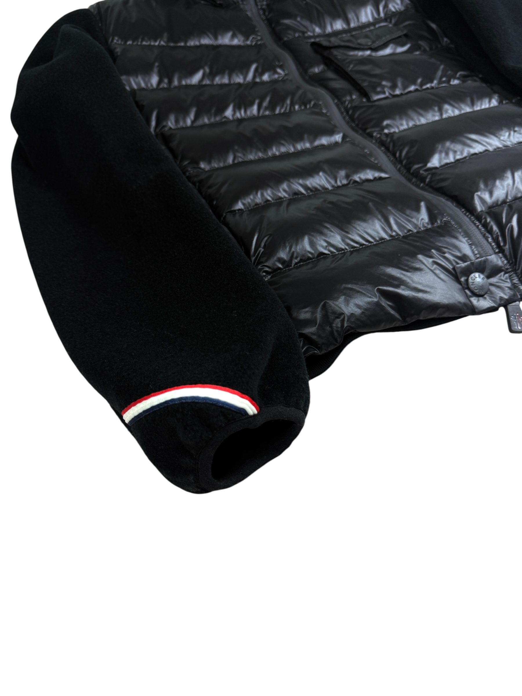 Veste Moncler noir taille M - Logo et étiquette