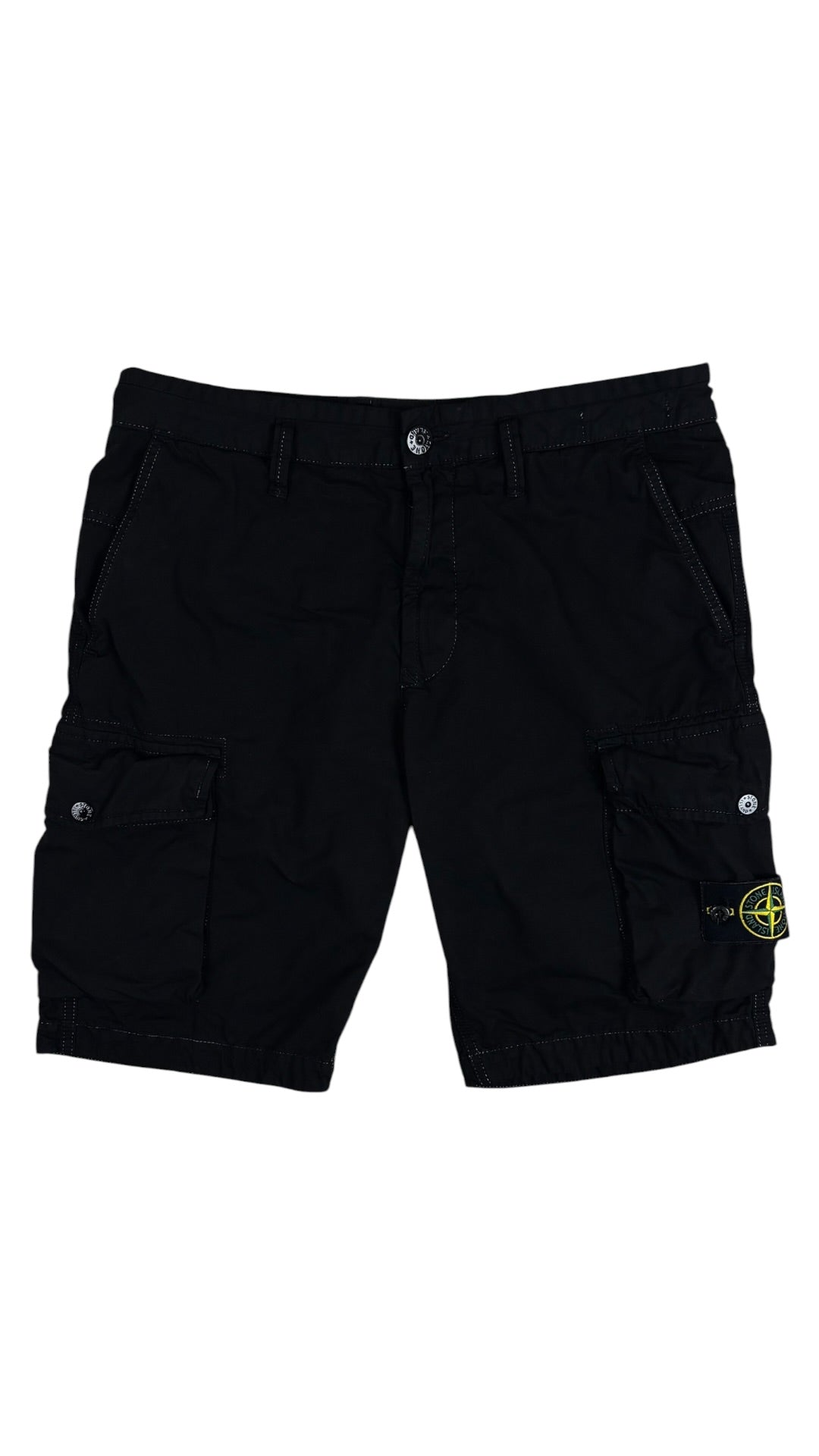 Short cargo Stone Island noir taille W31 - vue 1/5