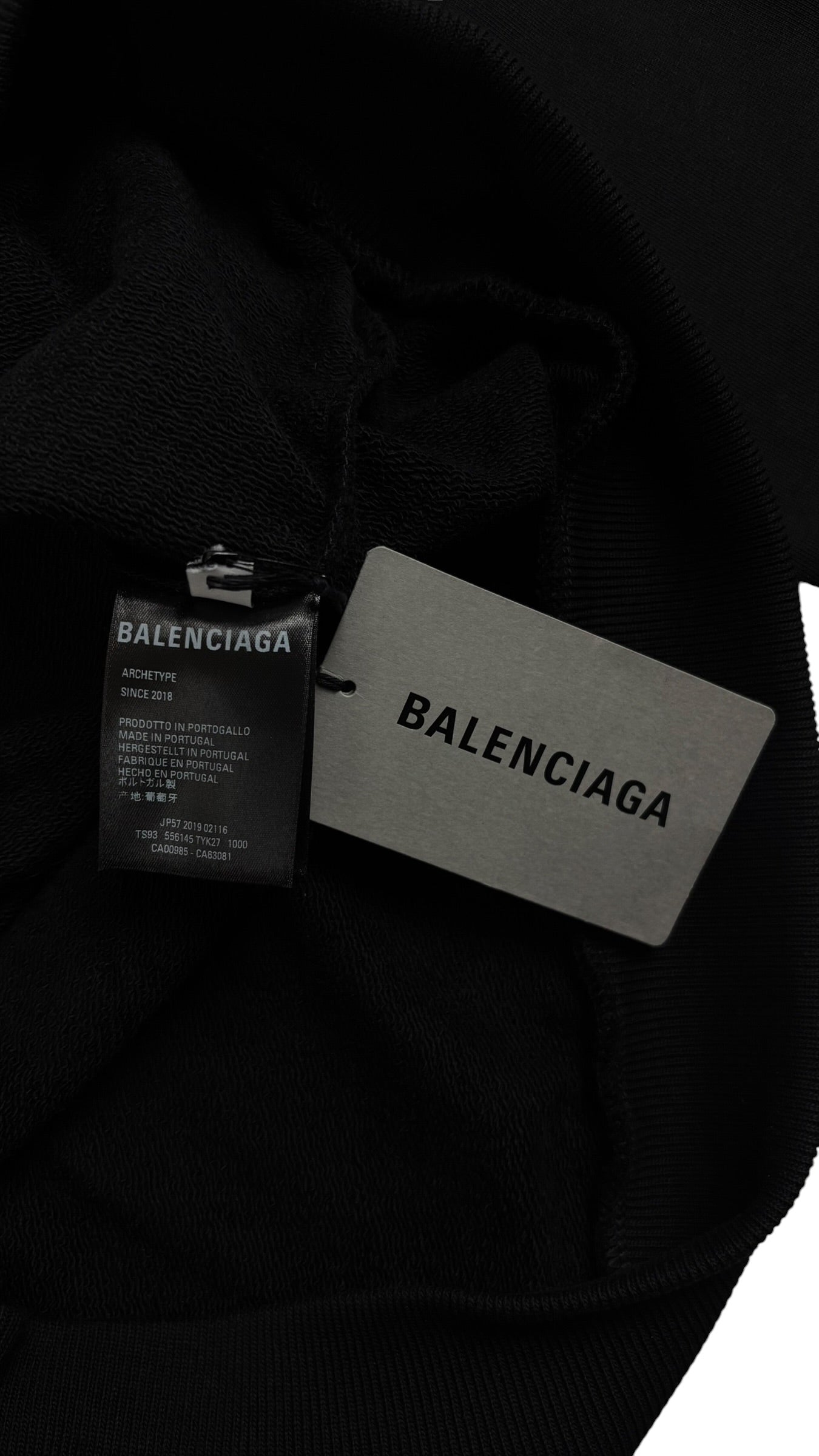 Hoodie sweat Balenciaga noir taille XS - vue 4/4
