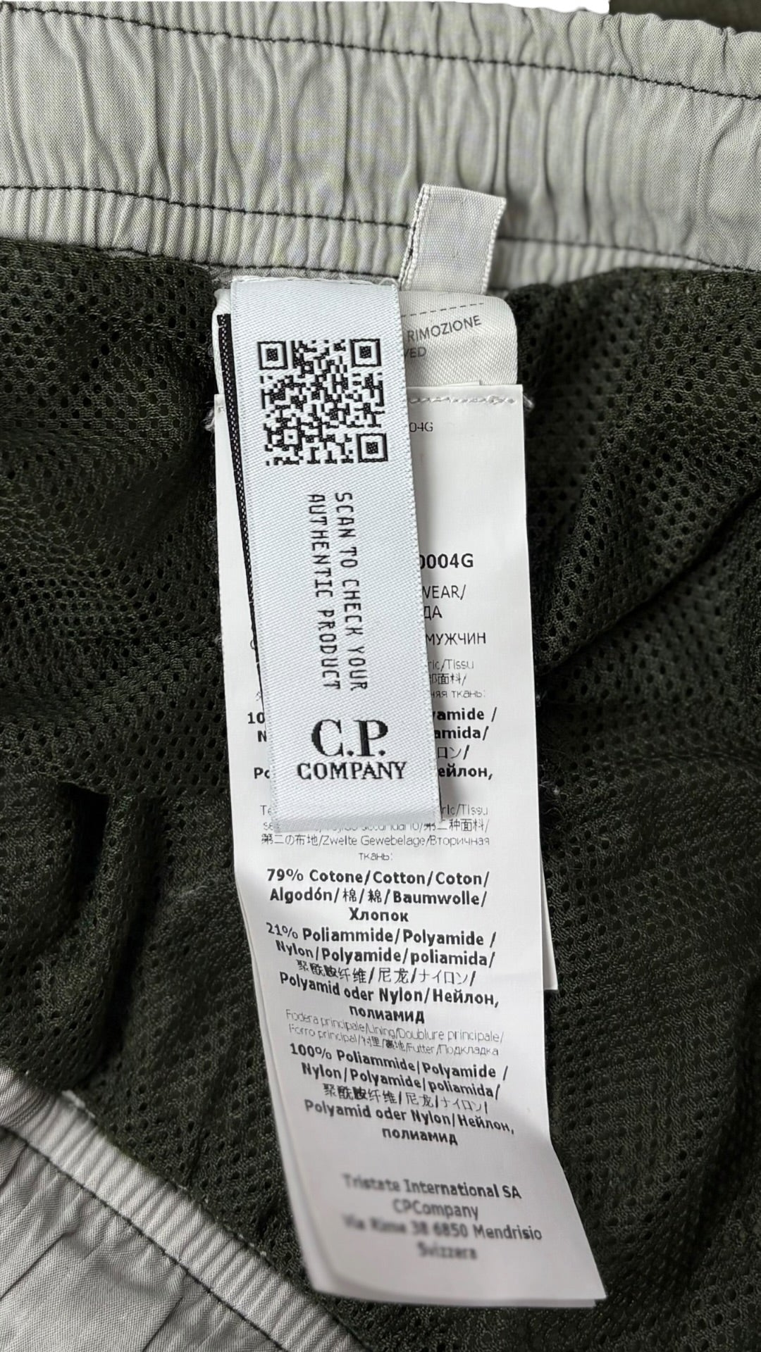Short de Bain C.P Company kaki taille 44 - Vue côté