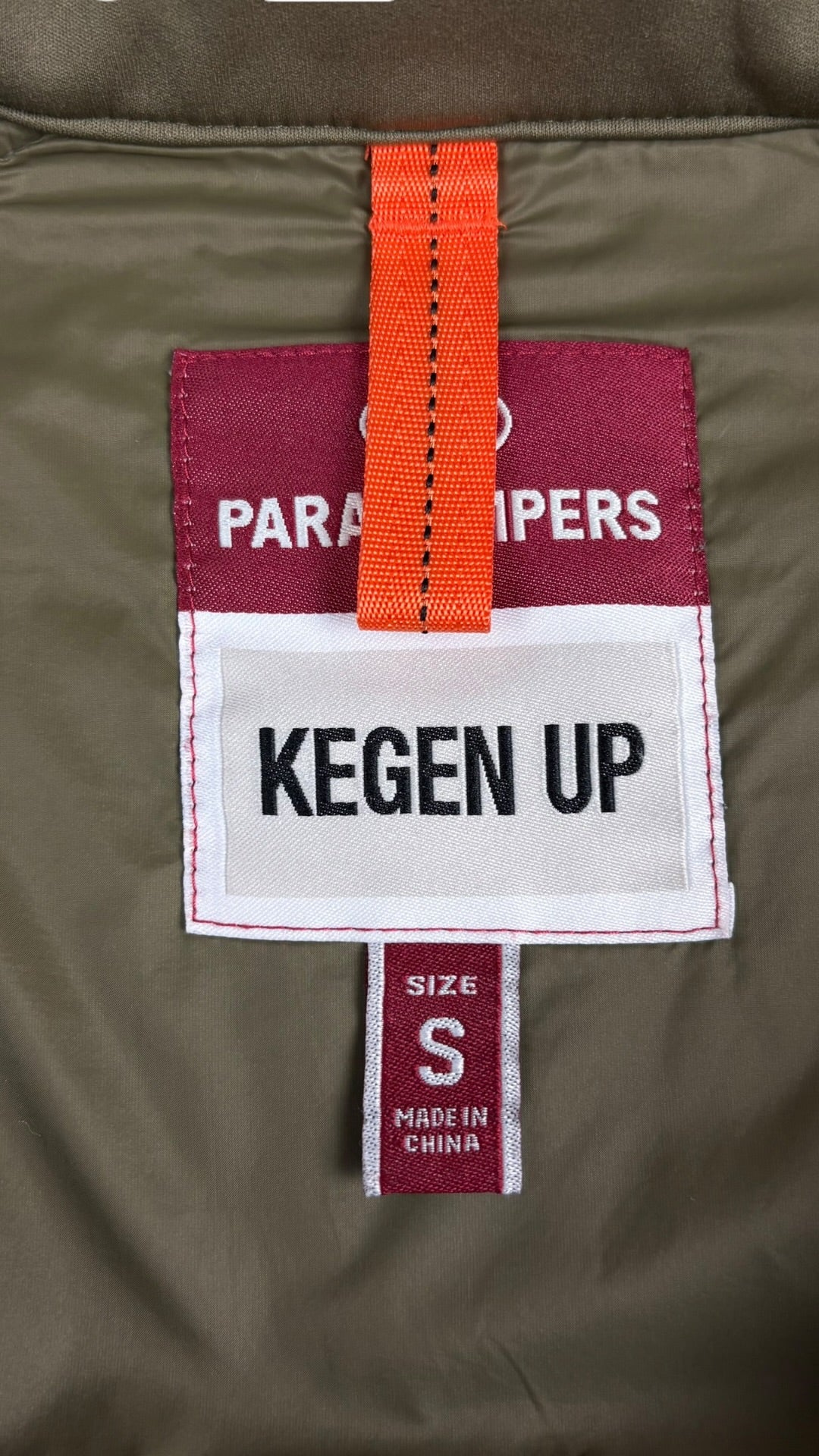 Veste Hybride Parajumpers Kegen Up kaki taille S - Logo et étiquette