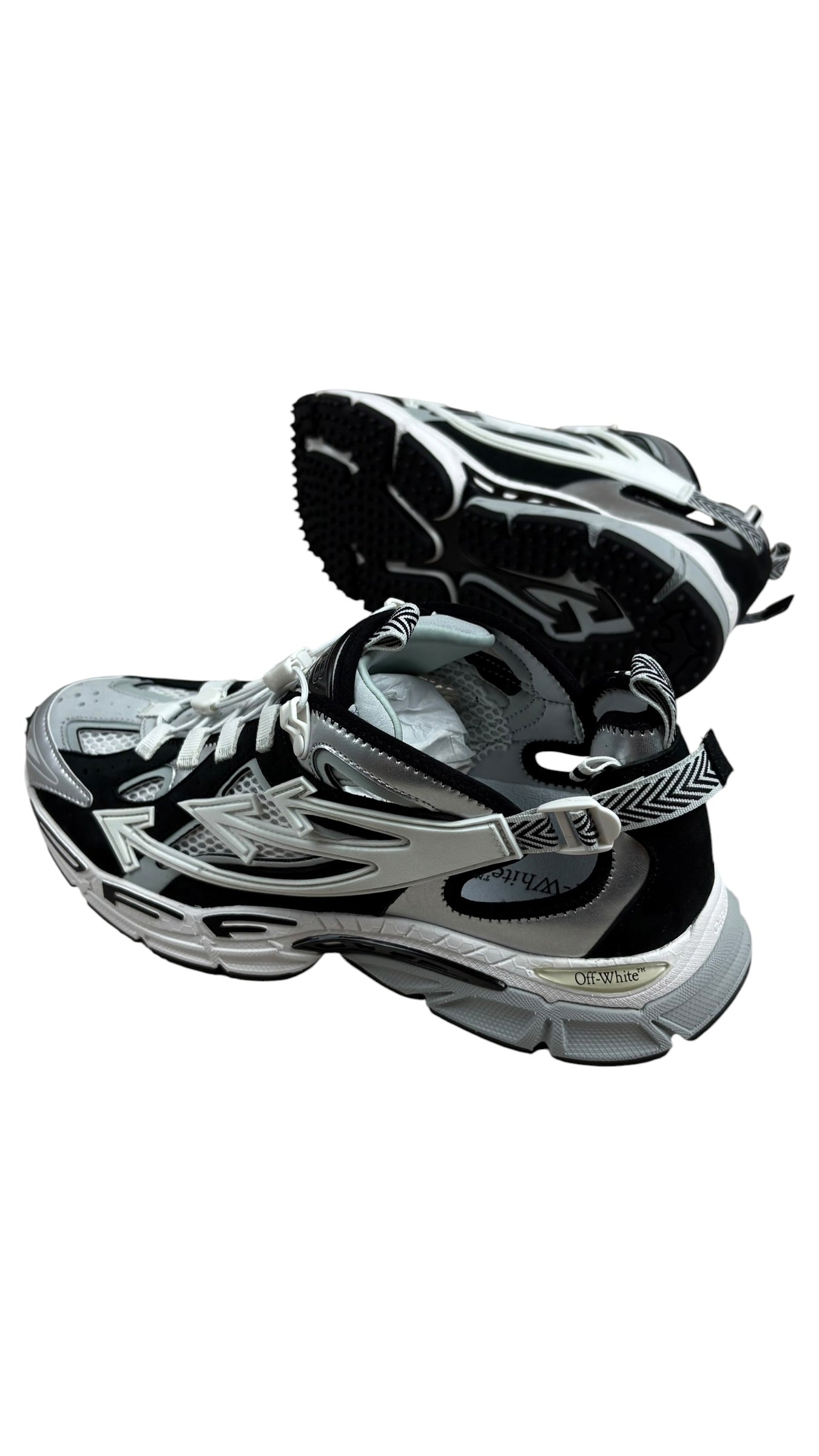Sneakers Off-White Be Right Back argent noir - vue 4/5