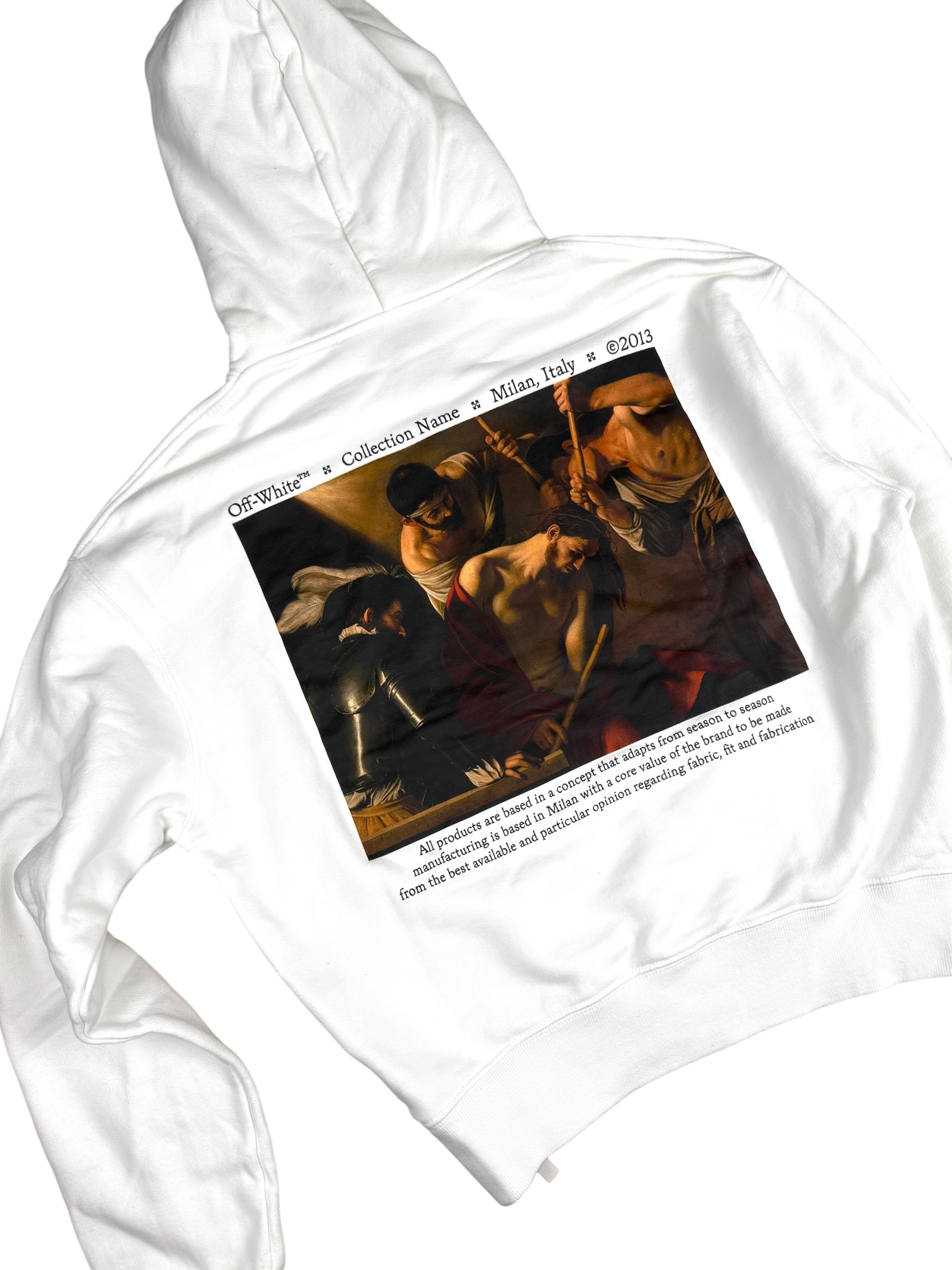 Sweat Off White blanc taille XS - Vue de dos