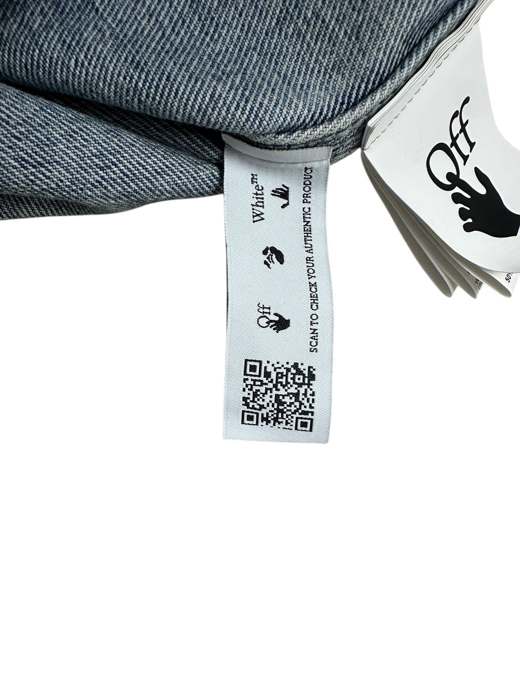 Veste Off White bleu taille M - Détail