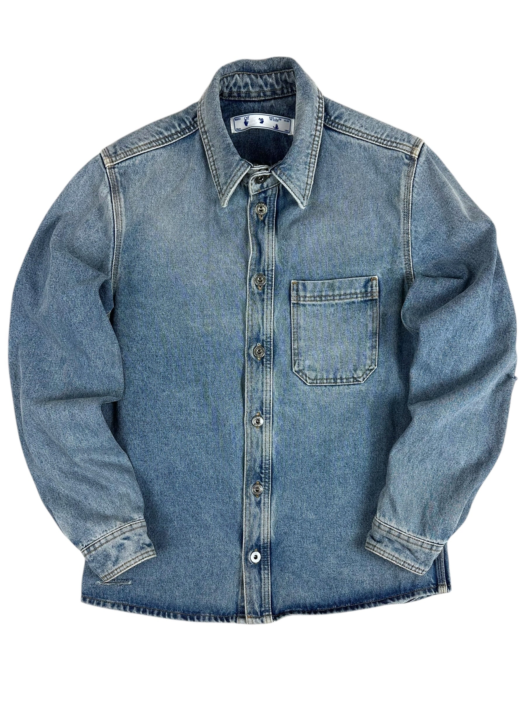Veste Off White bleu taille M - Vue de face