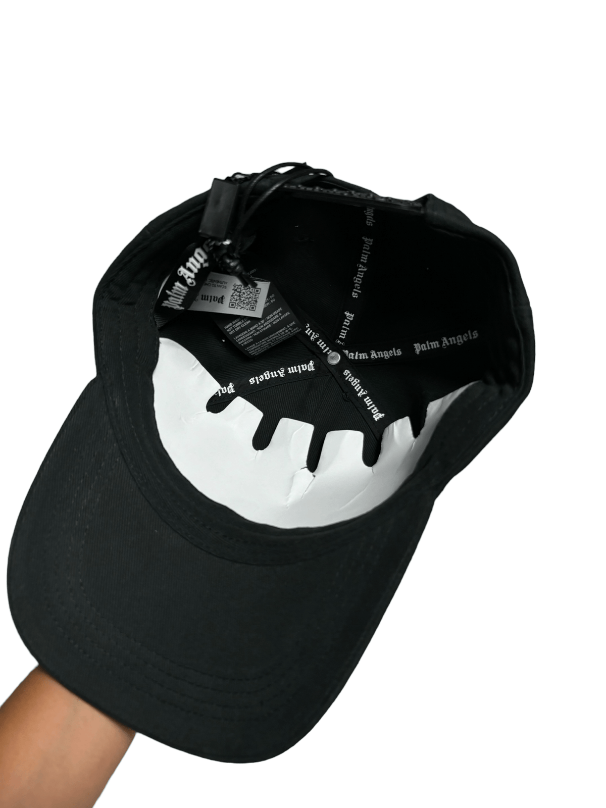 Casquette Palm Angels noir taille UNI, détail étiquette — vue 4