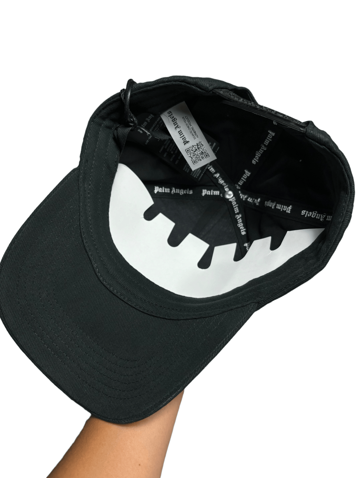 Casquette Palm Angels noir taille UNI, détail étiquette — vue 4