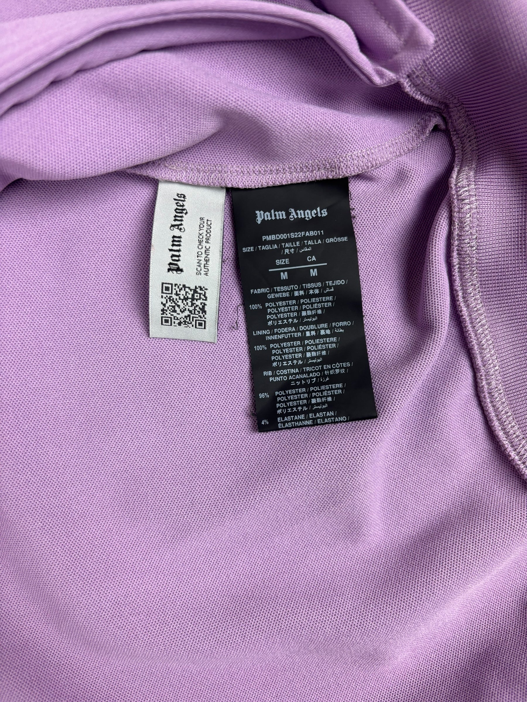 Gilet Palm Angels lila taille M - Logo et étiquette