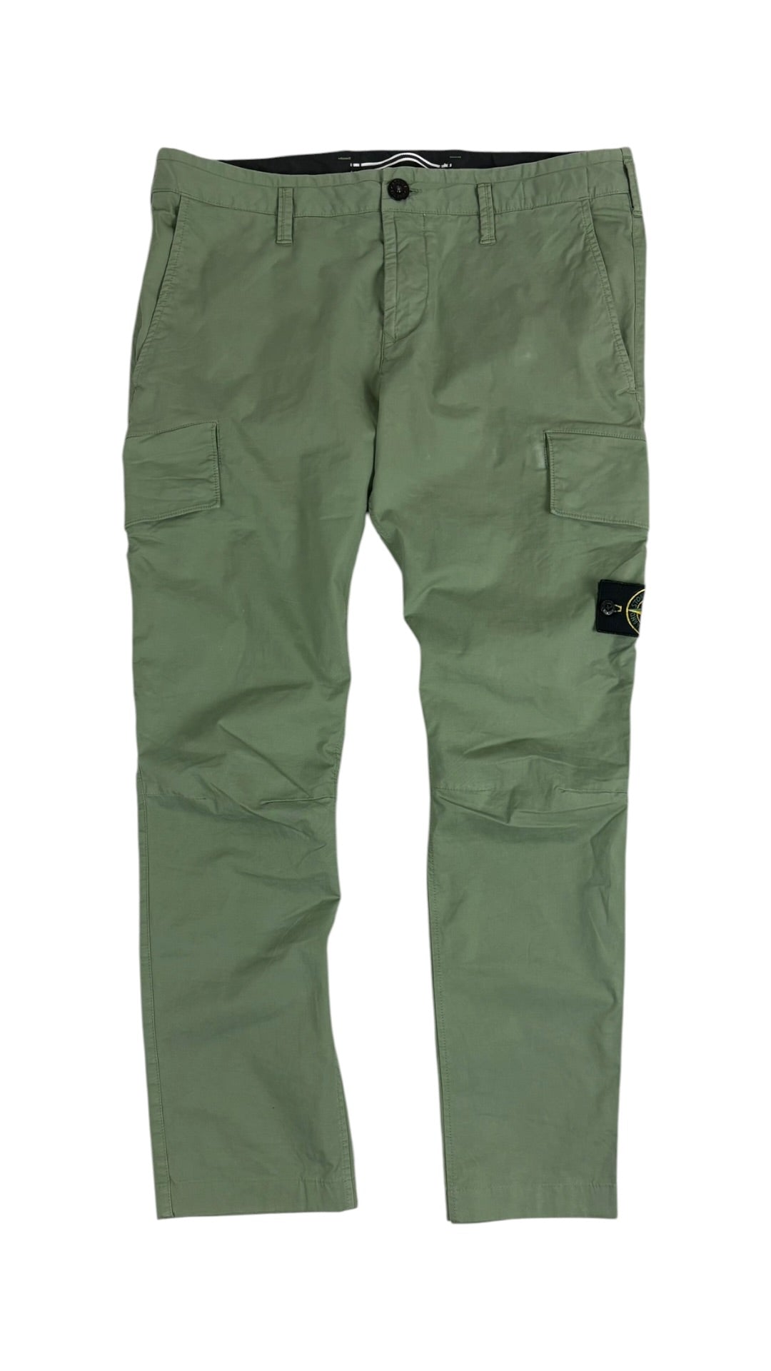 Pantalon cargo Stone Island kaki W33 reconditionné - vue face | Authentique NB08