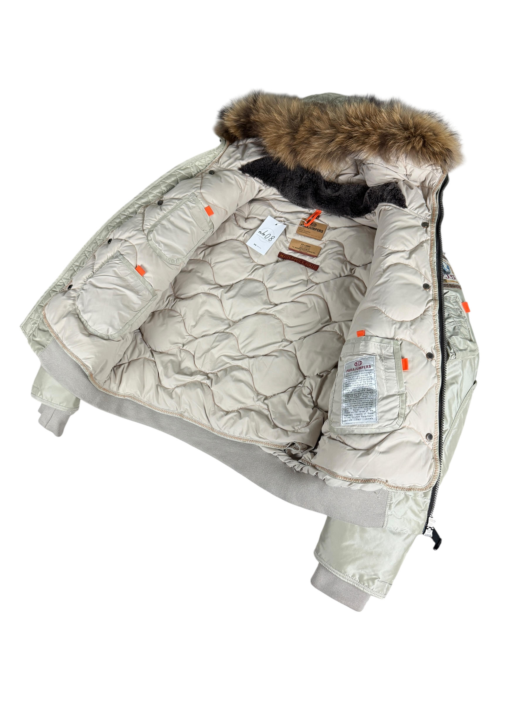 Doudoune Parajumpers crème taille XXL - Vue de dos