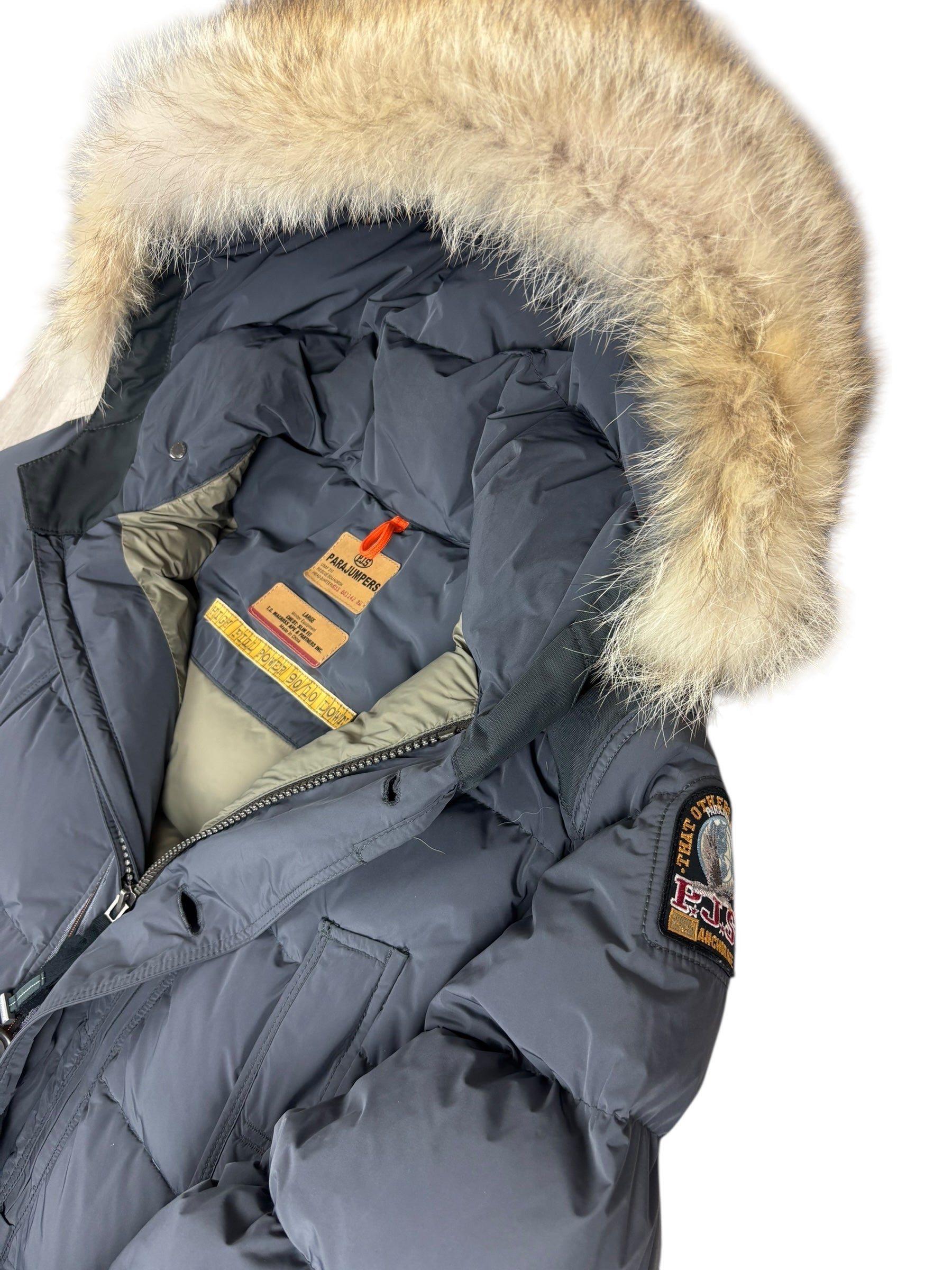 Doudoune Parajumpers gris taille L - Vue de dos