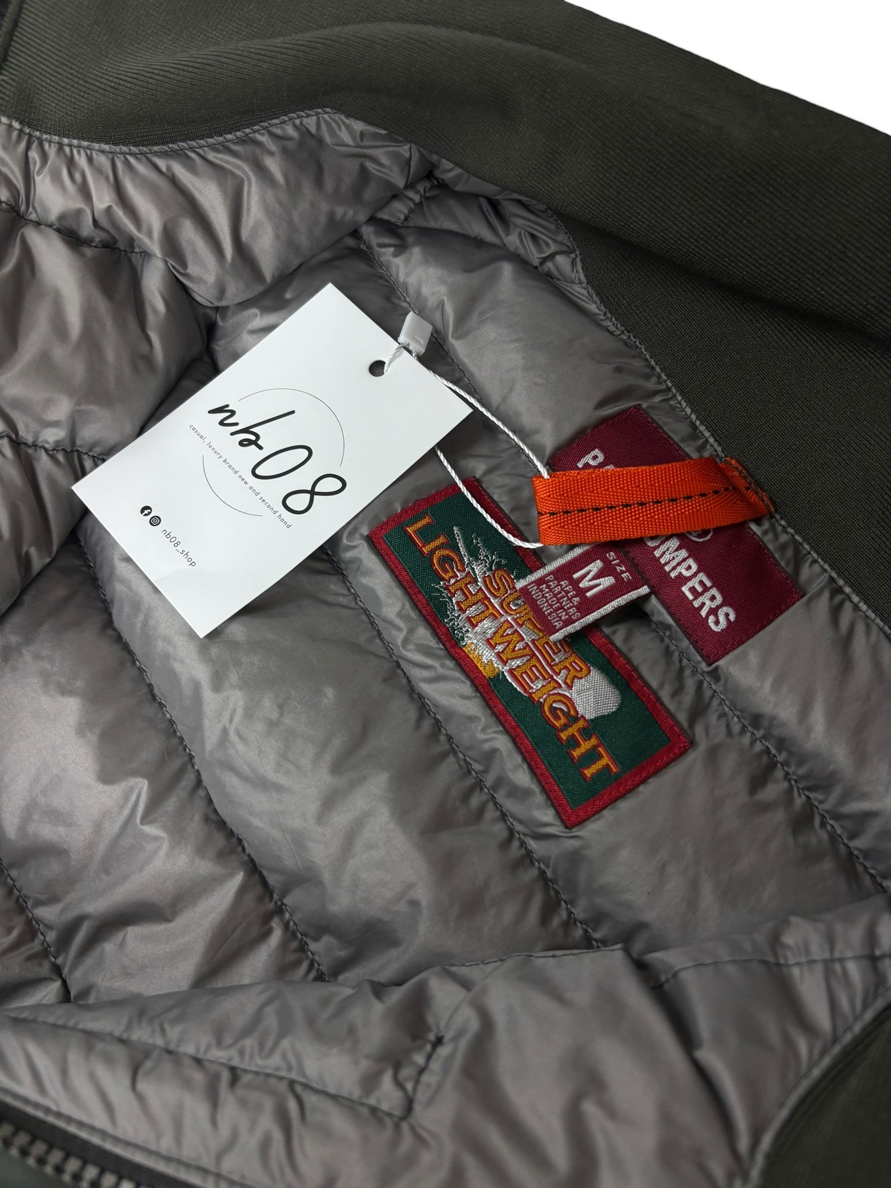 Doudoune Parajumpers kaki taille M - Détail