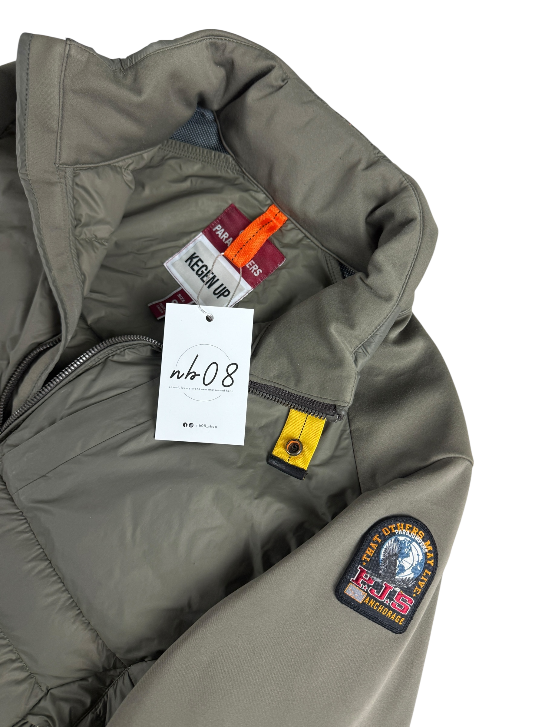 Doudoune Parajumpers kaki taille S - Détail
