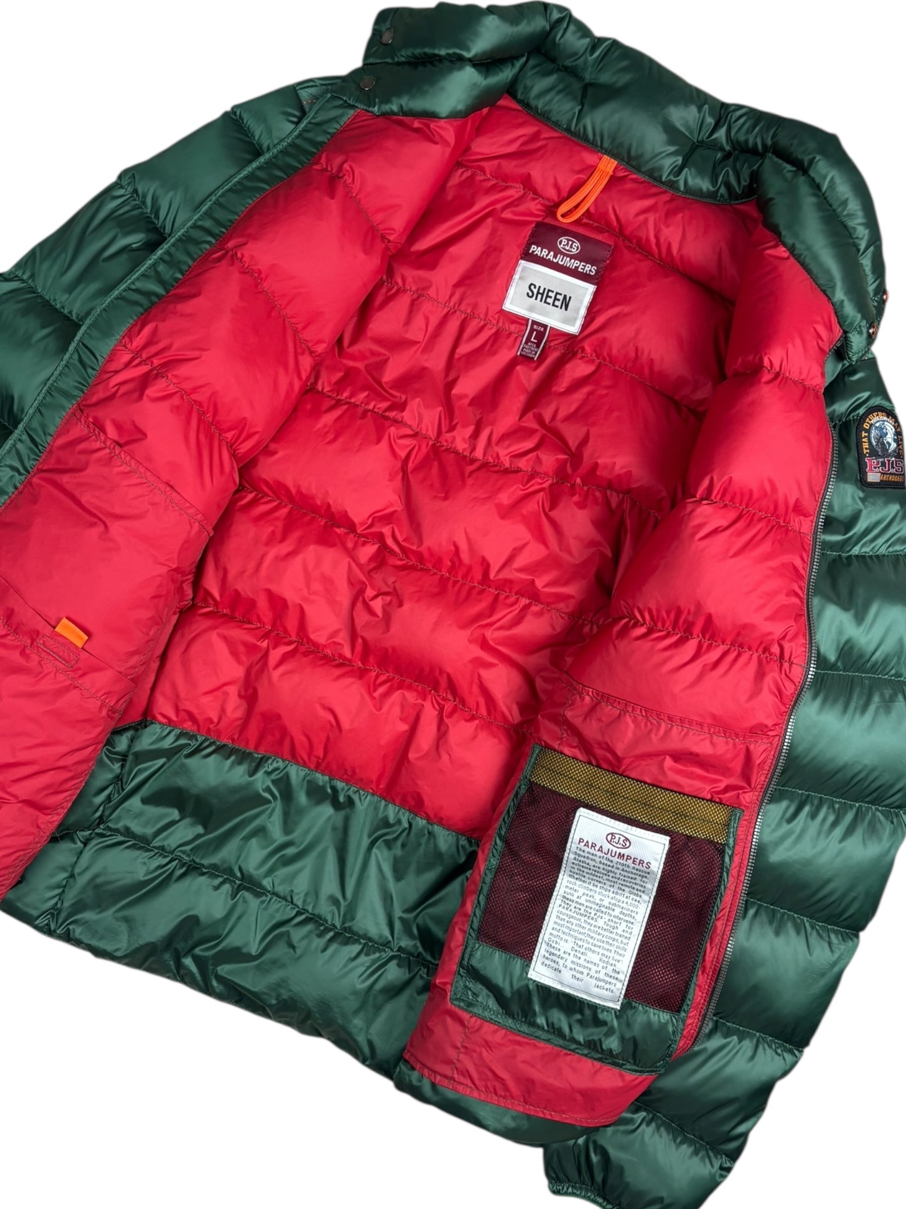 Doudoune Parajumpers vert taille L - Détail