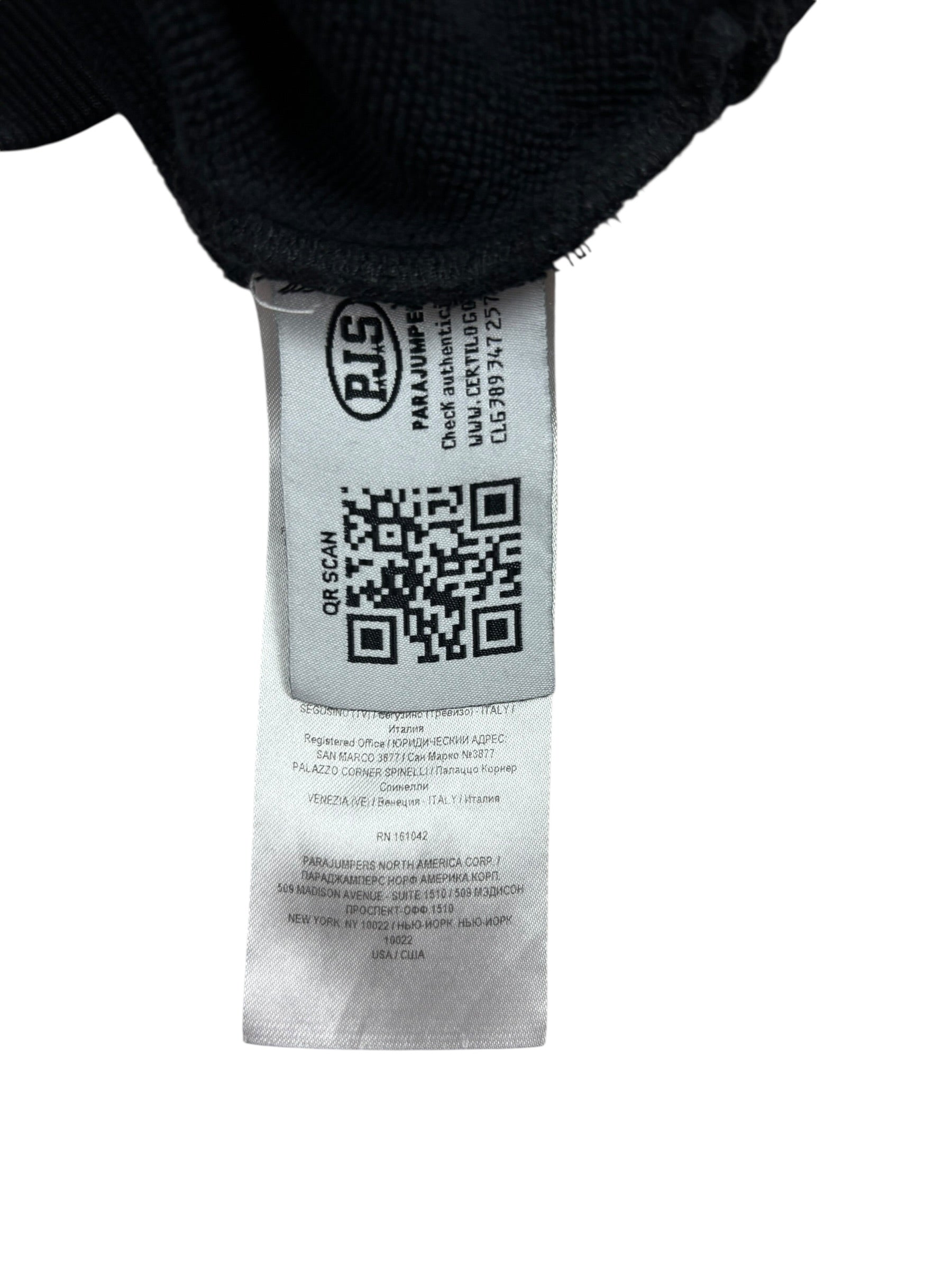Sweat Parajumpers noir taille XS - Logo et étiquette