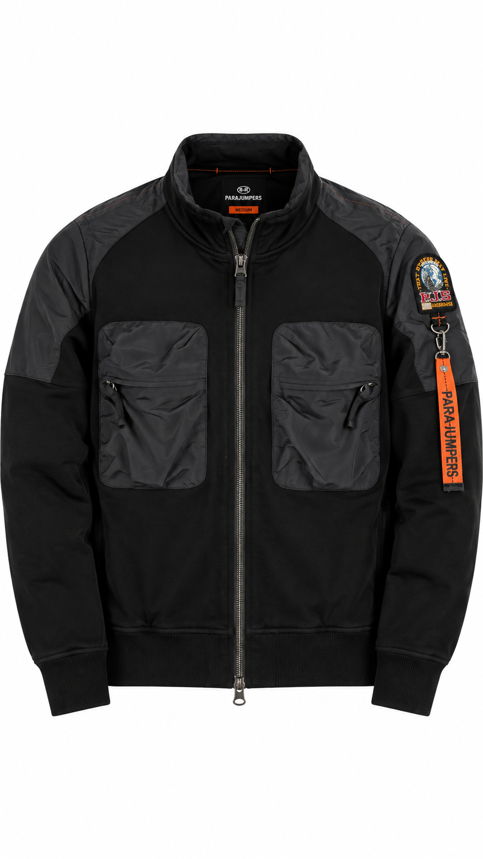 Sweat Zippé Parajumpers Fleece à Poches Nylon noir taille S, seconde main authentifiée NB08 — vue 1