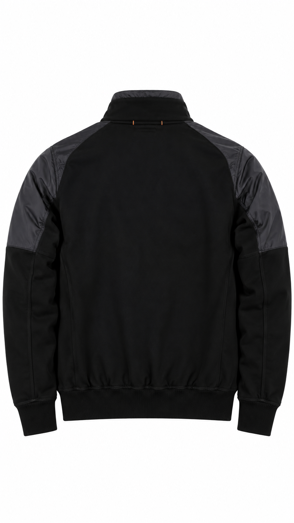 Sweat Zippé Parajumpers Fleece à Poches Nylon noir, vue de dos — vue 2