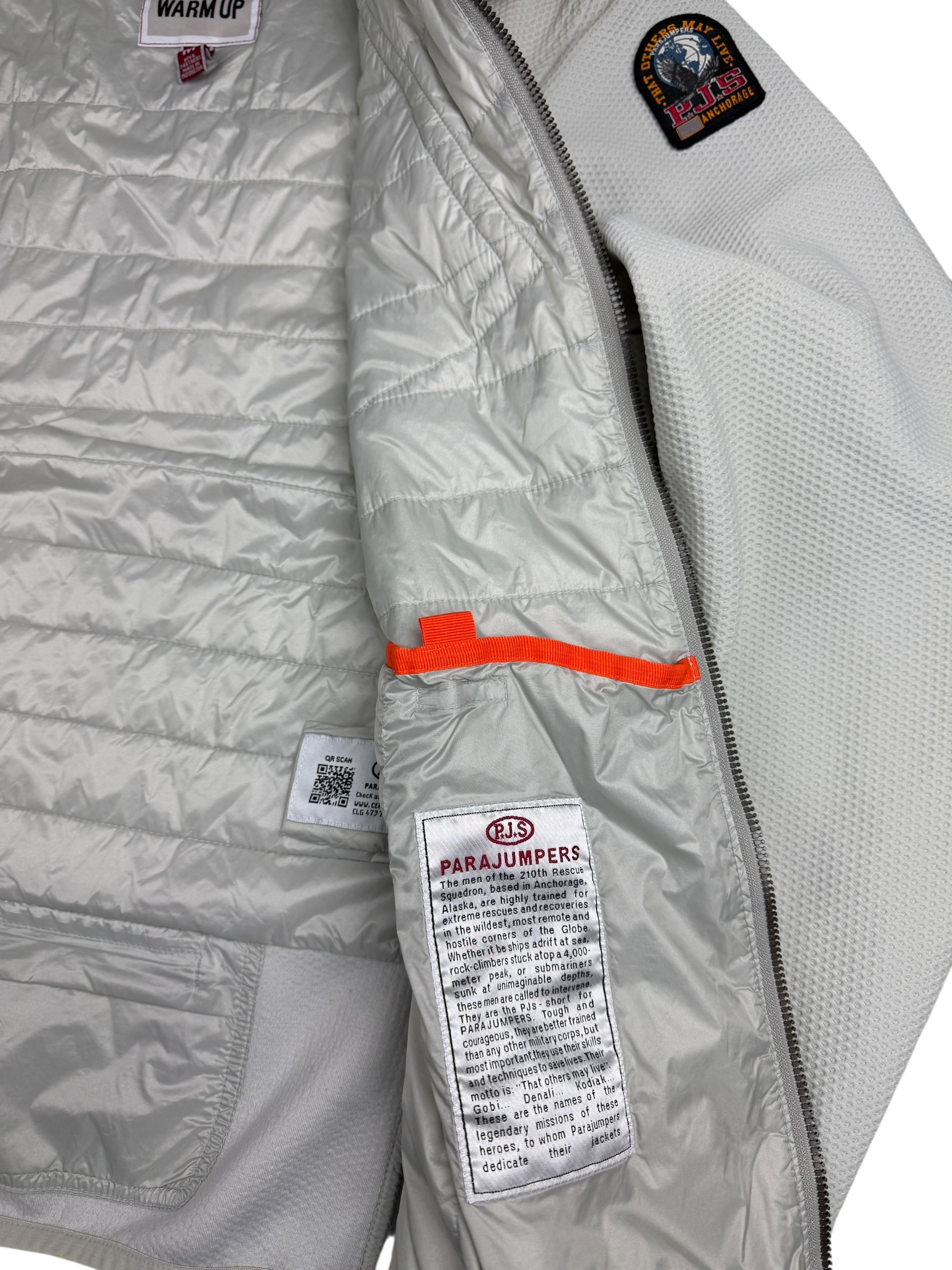 Veste Parajumpers gris taille M - Logo et étiquette