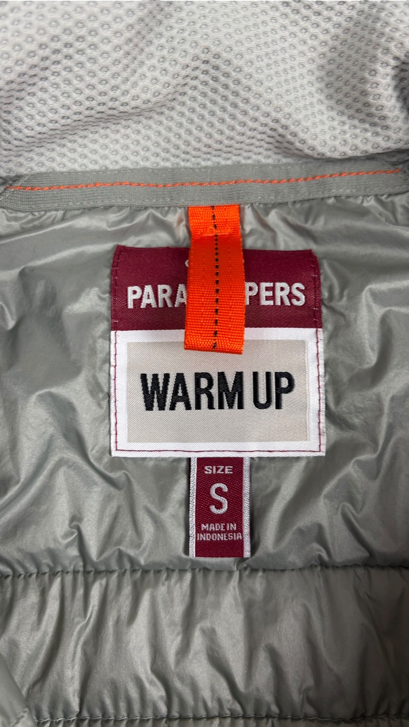 Veste Parajumpers gris taille S - Logo et étiquette