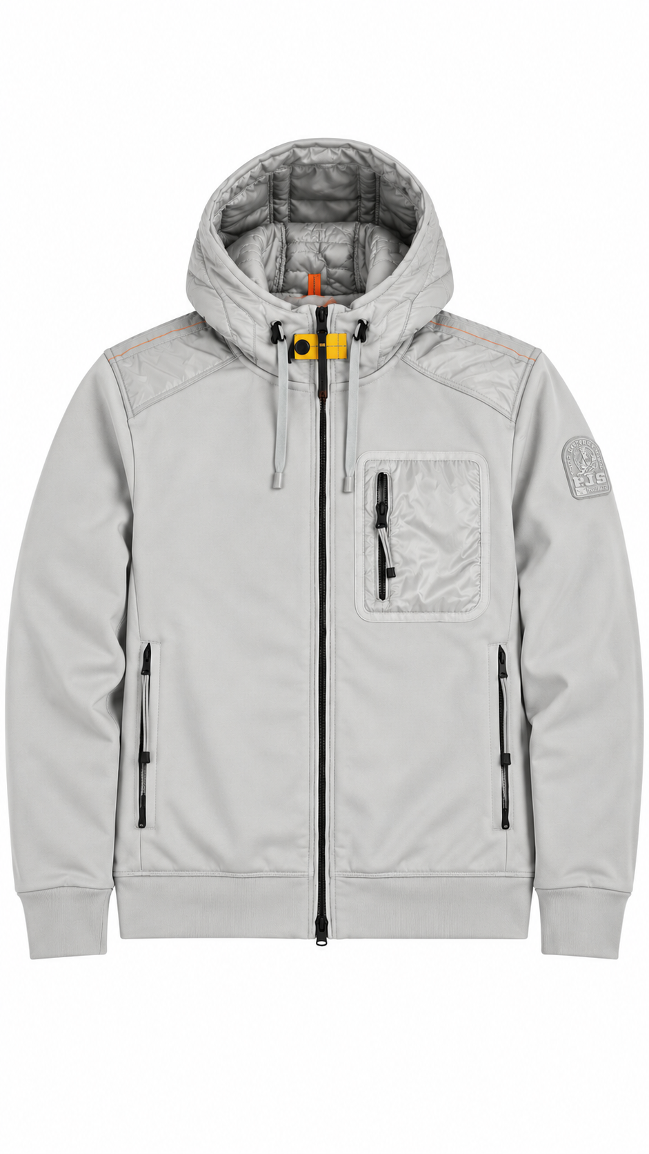 Veste Parajumpers Hybrid Fleece à Capuche gris clair taille XL, seconde main authentifiée NB08 — vue 1